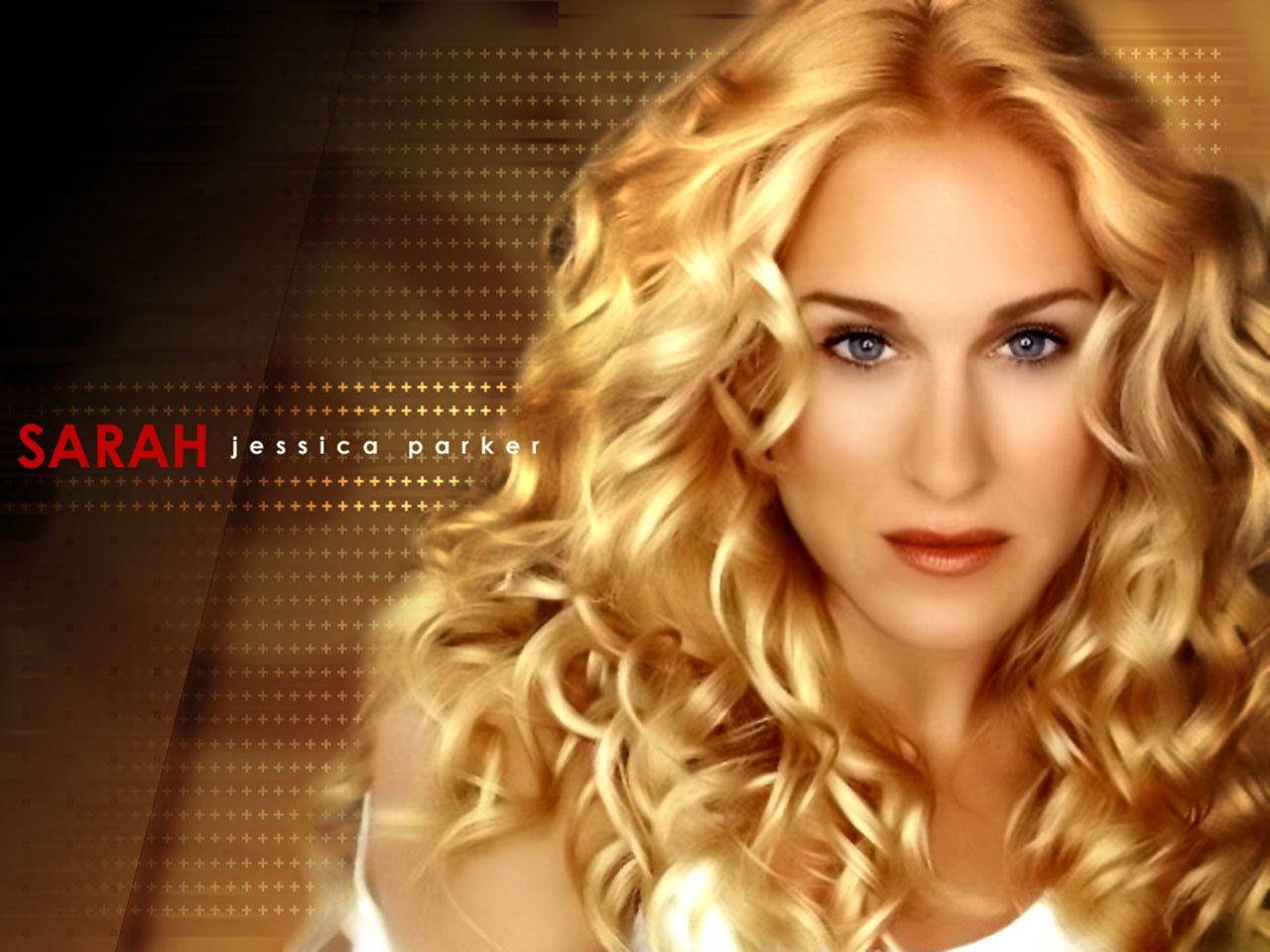 Sarah Jessica Parker, golden curls, piercing blue eyes, HD Desktop Wallpaper
