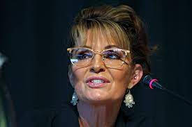 Sarah Palin, glasses, earrings, SD Desktop Wallpaper