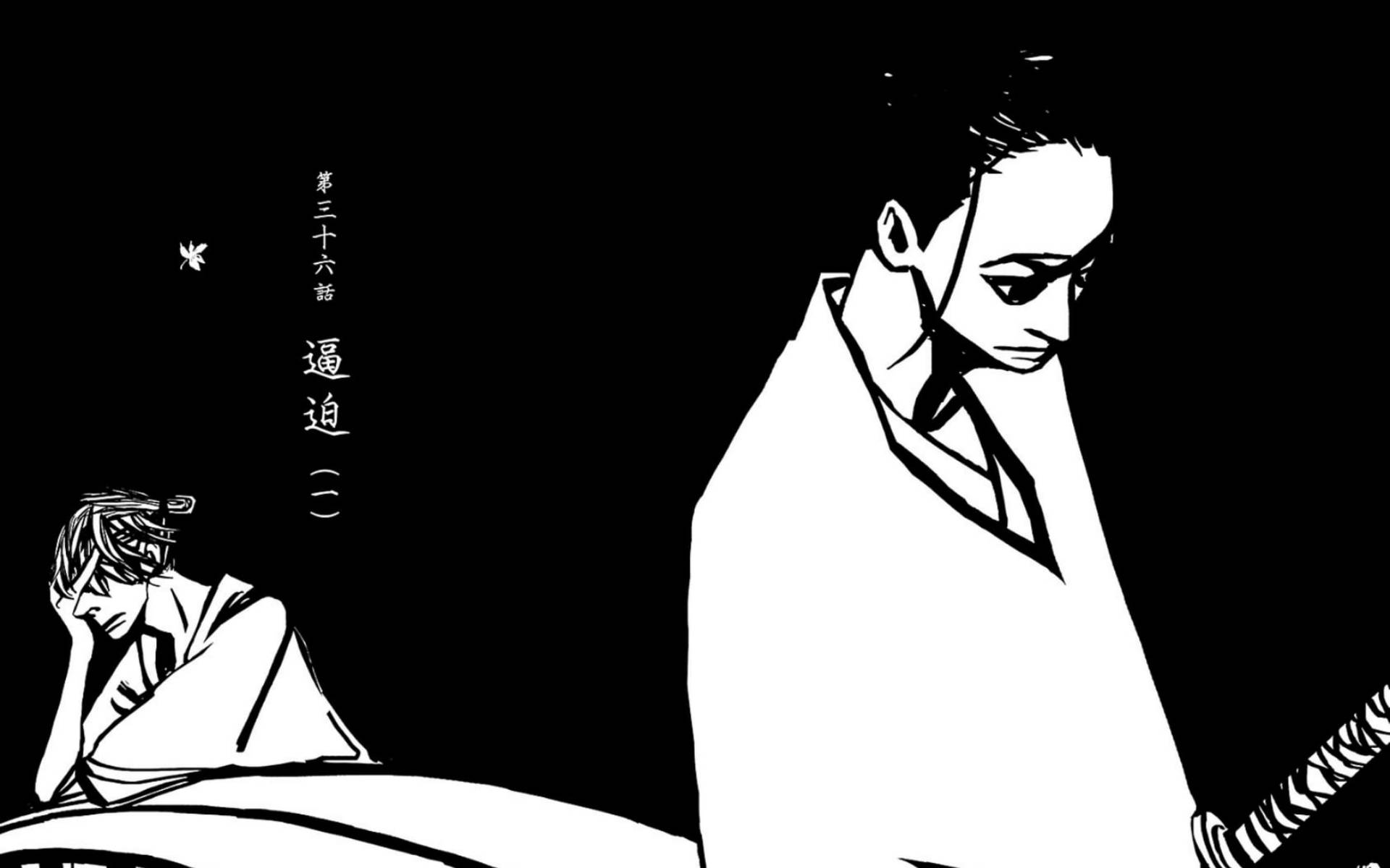 Saraiya Goyou, black and white, anime illustration, Full HD Desktop Wallpaper