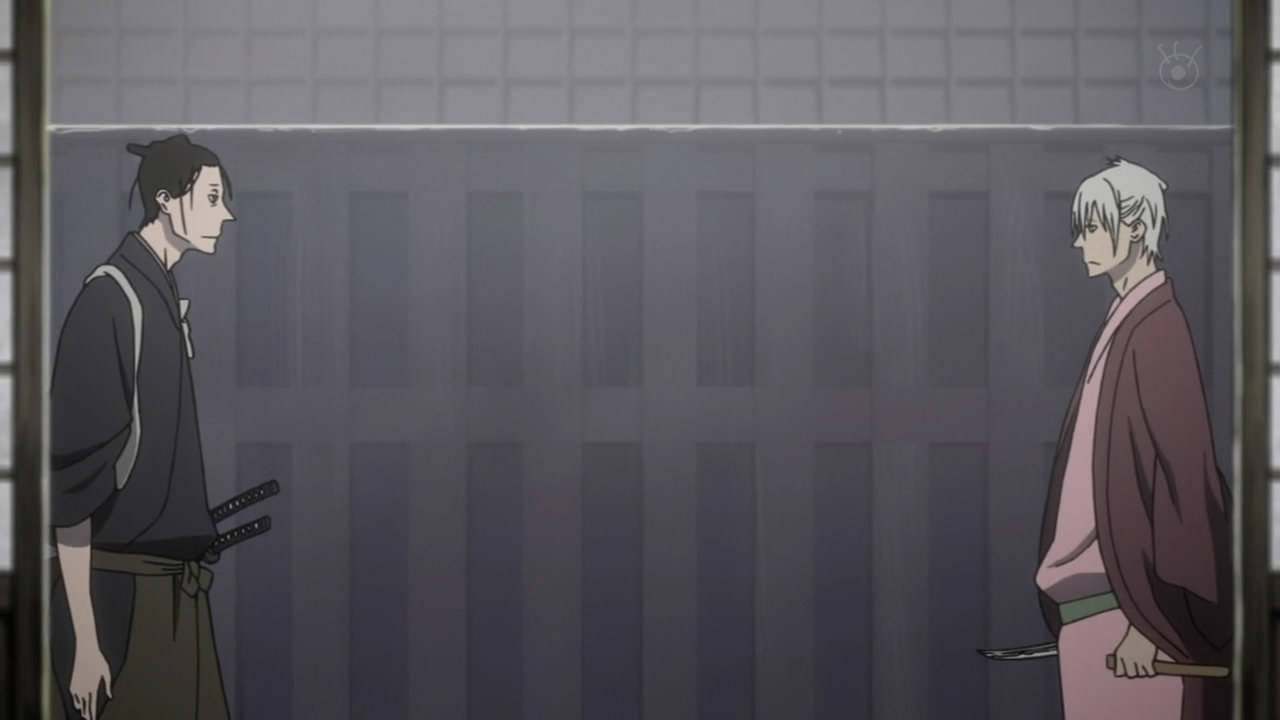 Saraiya Goyou, anime samurai, gray shoji screen, HD Desktop Wallpaper