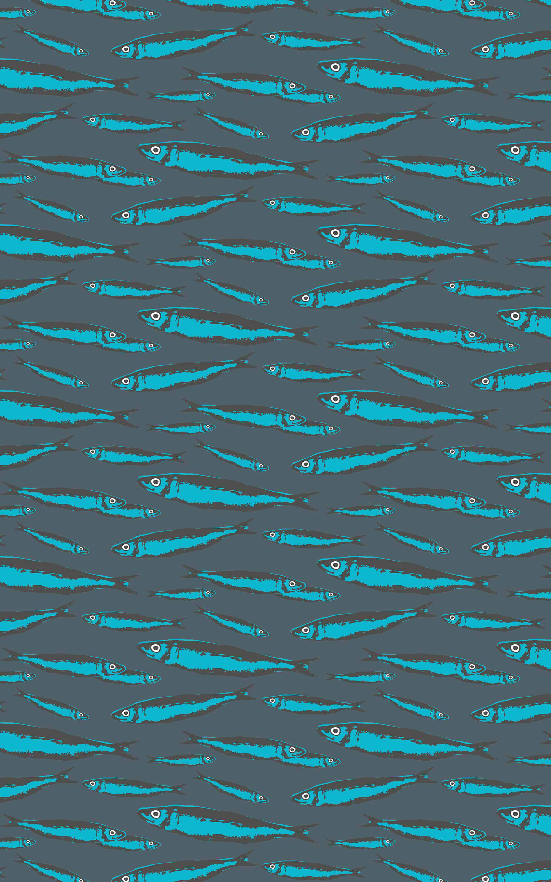 turquoise fish, white eyes, dark gray background, 2K Phone Wallpaper
