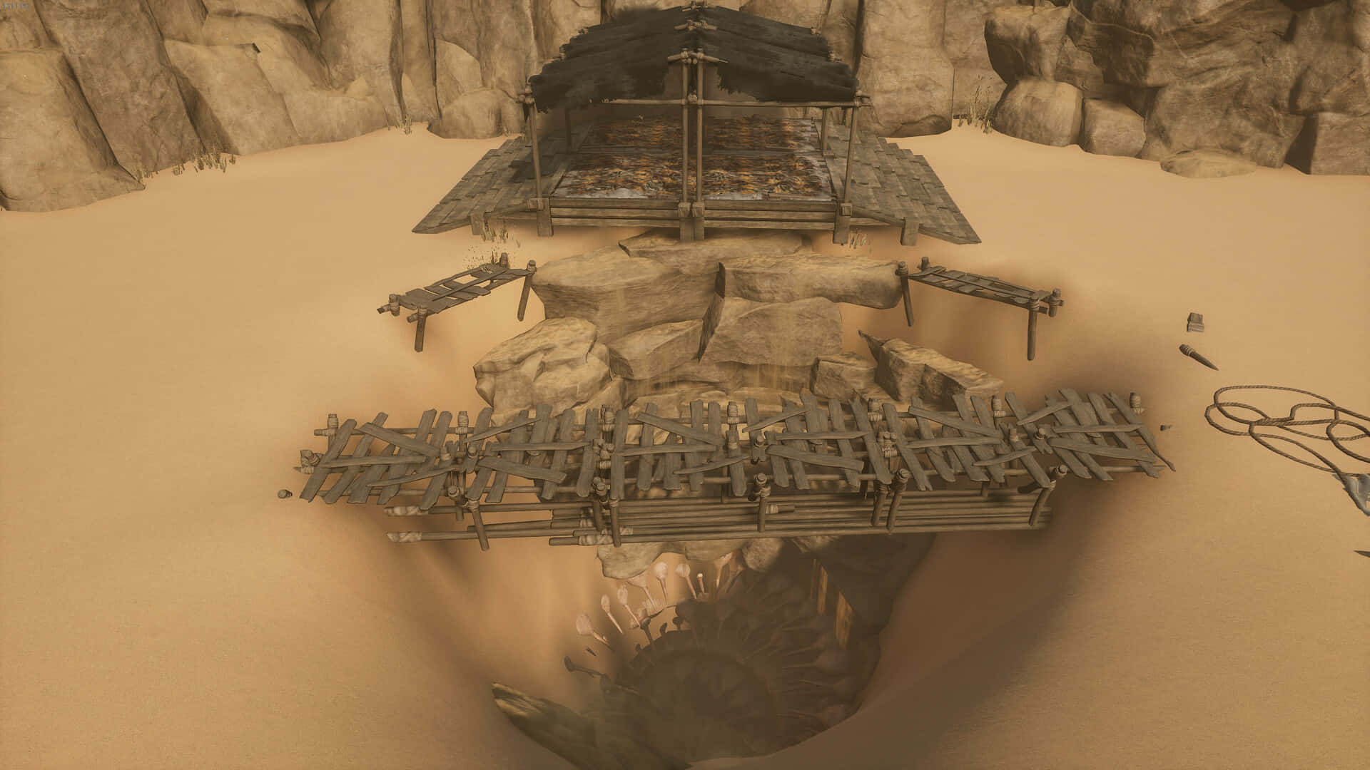 Sarlacc, 1920 x 1080, rustic wooden structure, Full HD Desktop Wallpaper