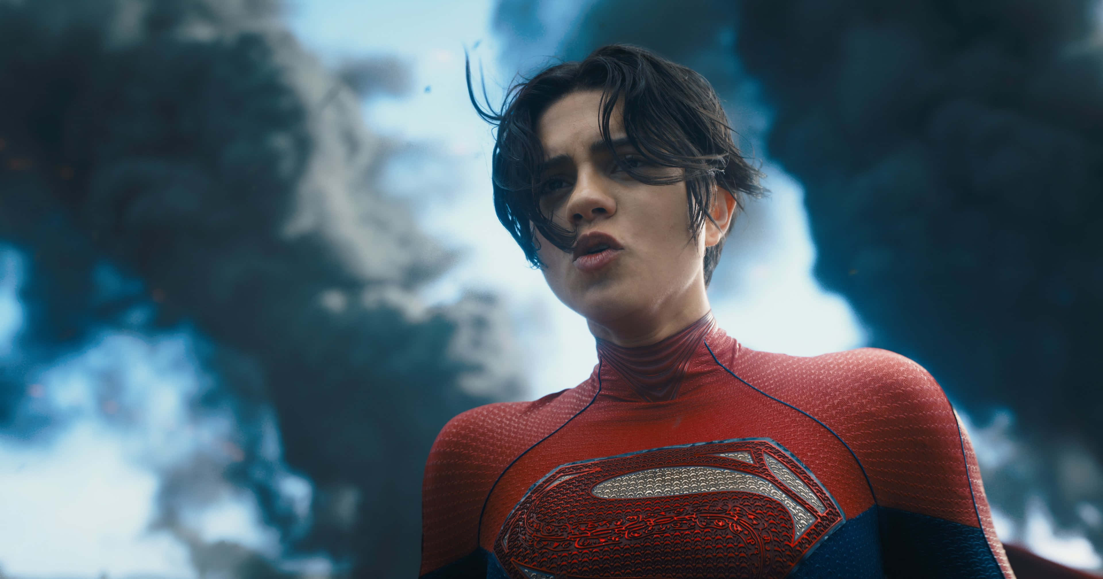 Sasha Calle, Supergirl, red and blue suit, 4K Desktop Wallpaper