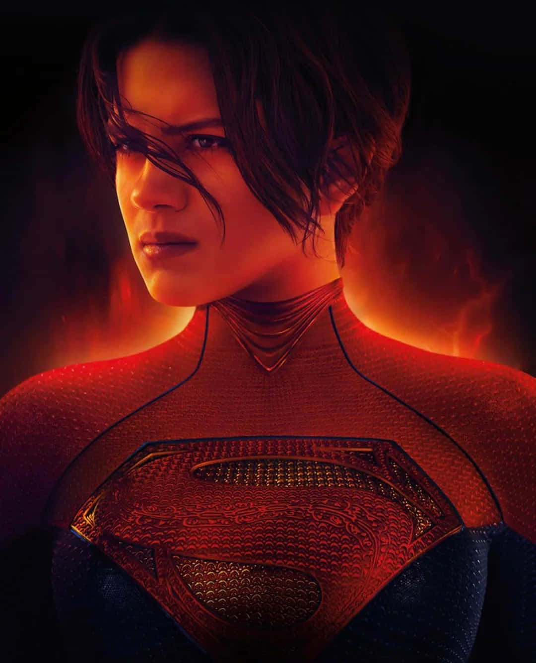 Sasha Calle Supergirl, red and blue suit, ornate 'S' emblem, HD Phone Wallpaper