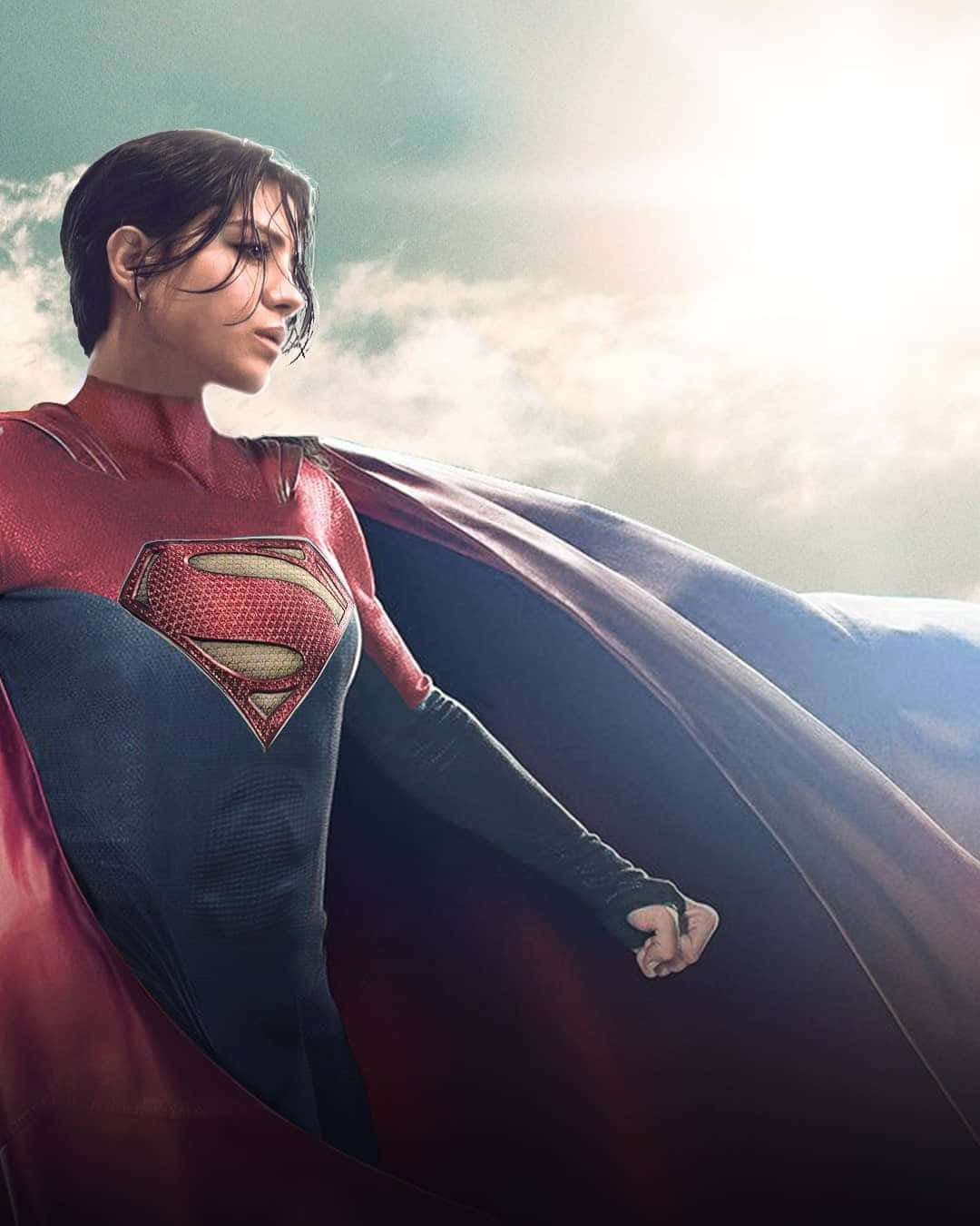Sasha Calle, Supergirl, red and blue suit, HD Phone Wallpaper