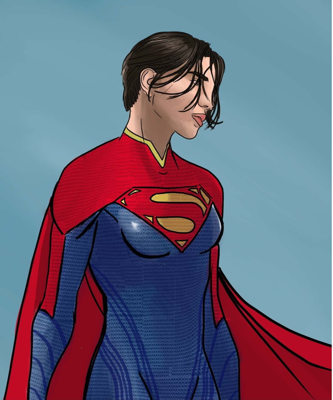 Sasha Calle, Supergirl, red cape, HD Phone Wallpaper