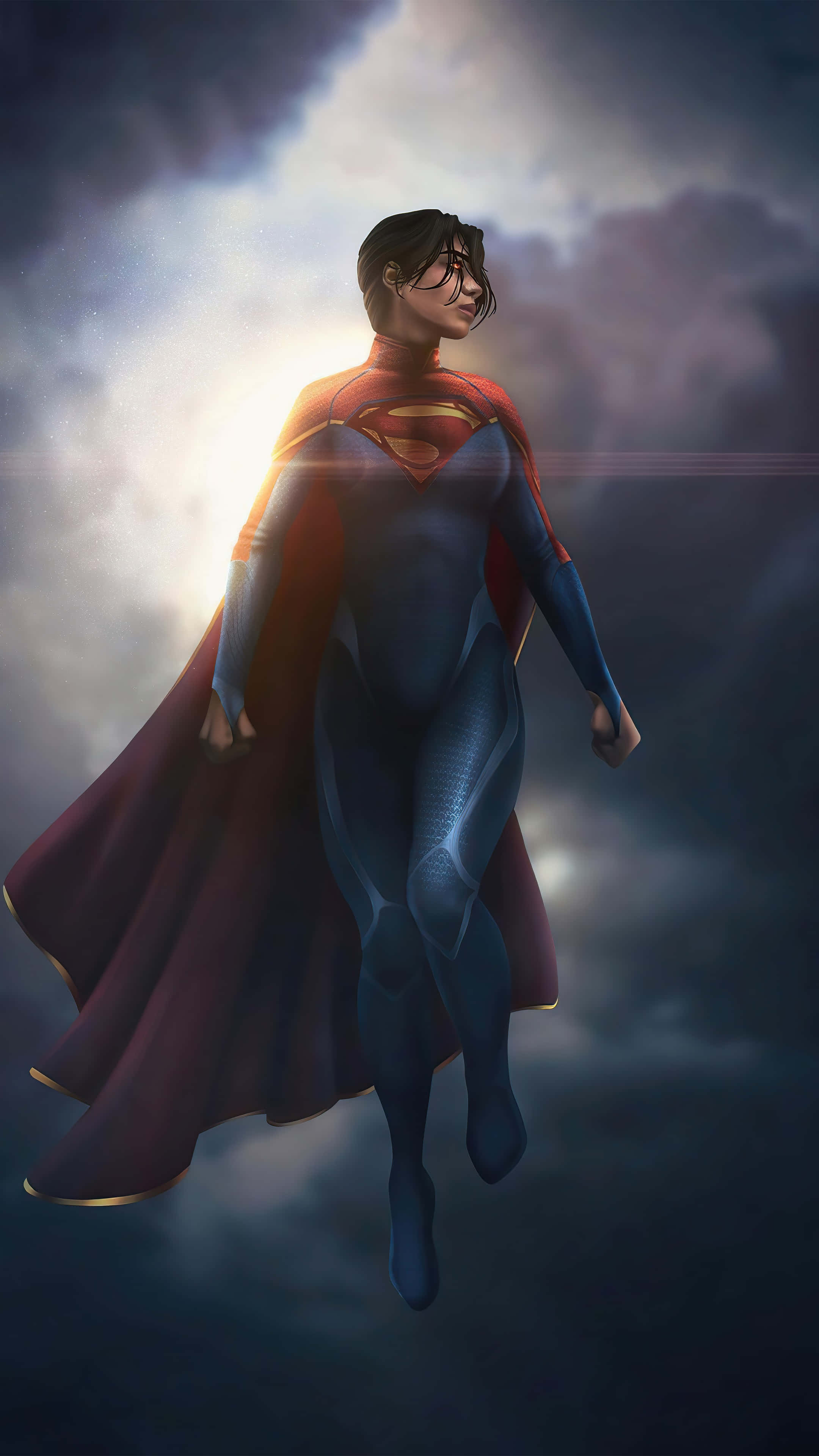 Sasha Calle, Supergirl, blue suit, 4K Phone Wallpaper