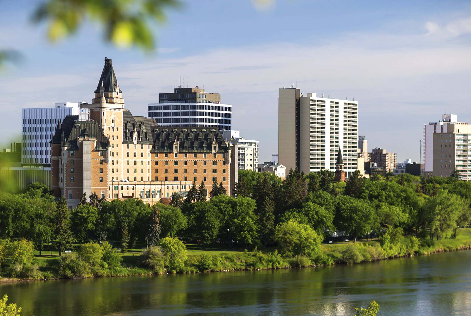 Saskatoon, majestic sunset, river, Full HD Desktop Wallpaper