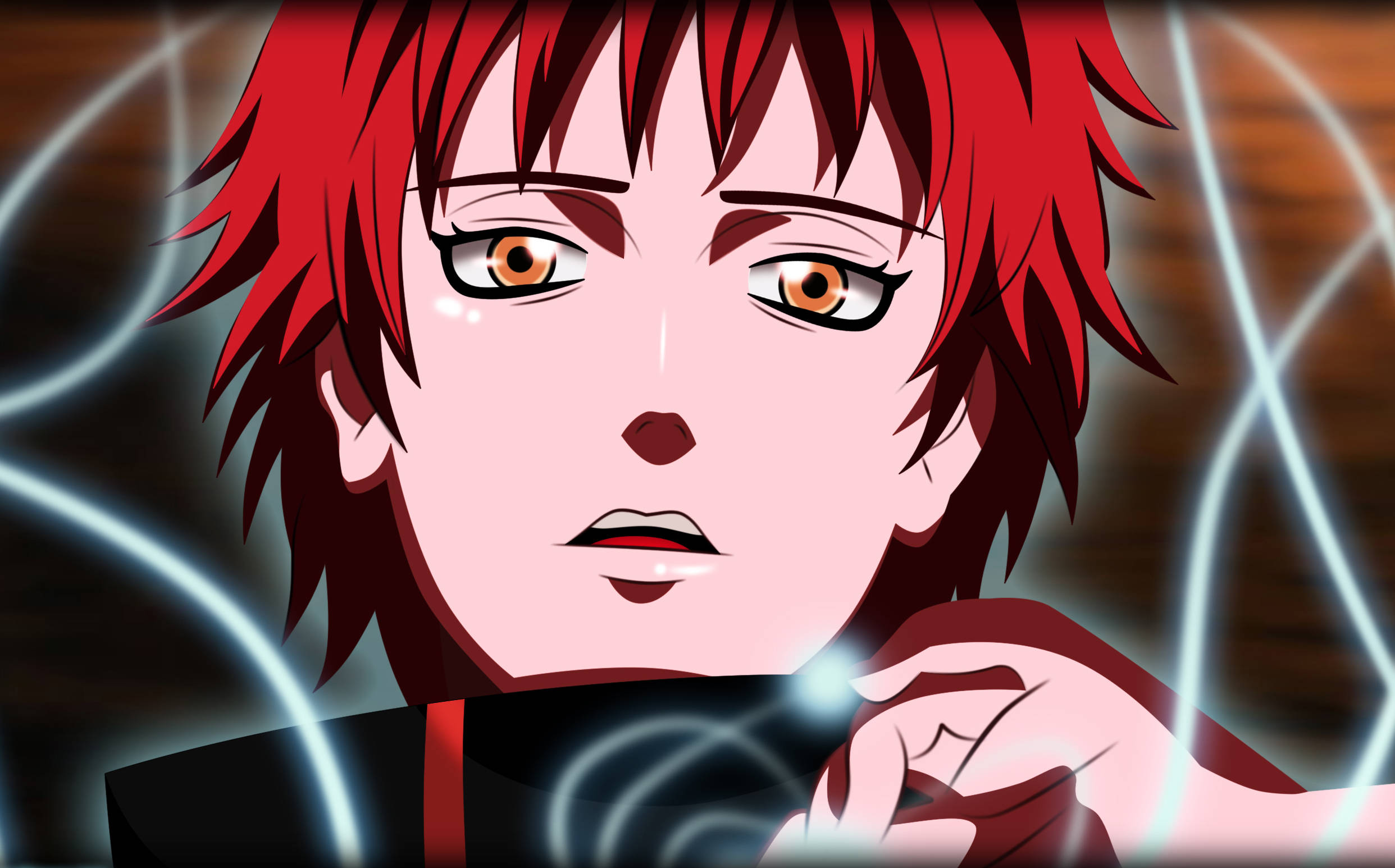Sasori, chakra threads, spiky red hair, Full HD Desktop Wallpaper