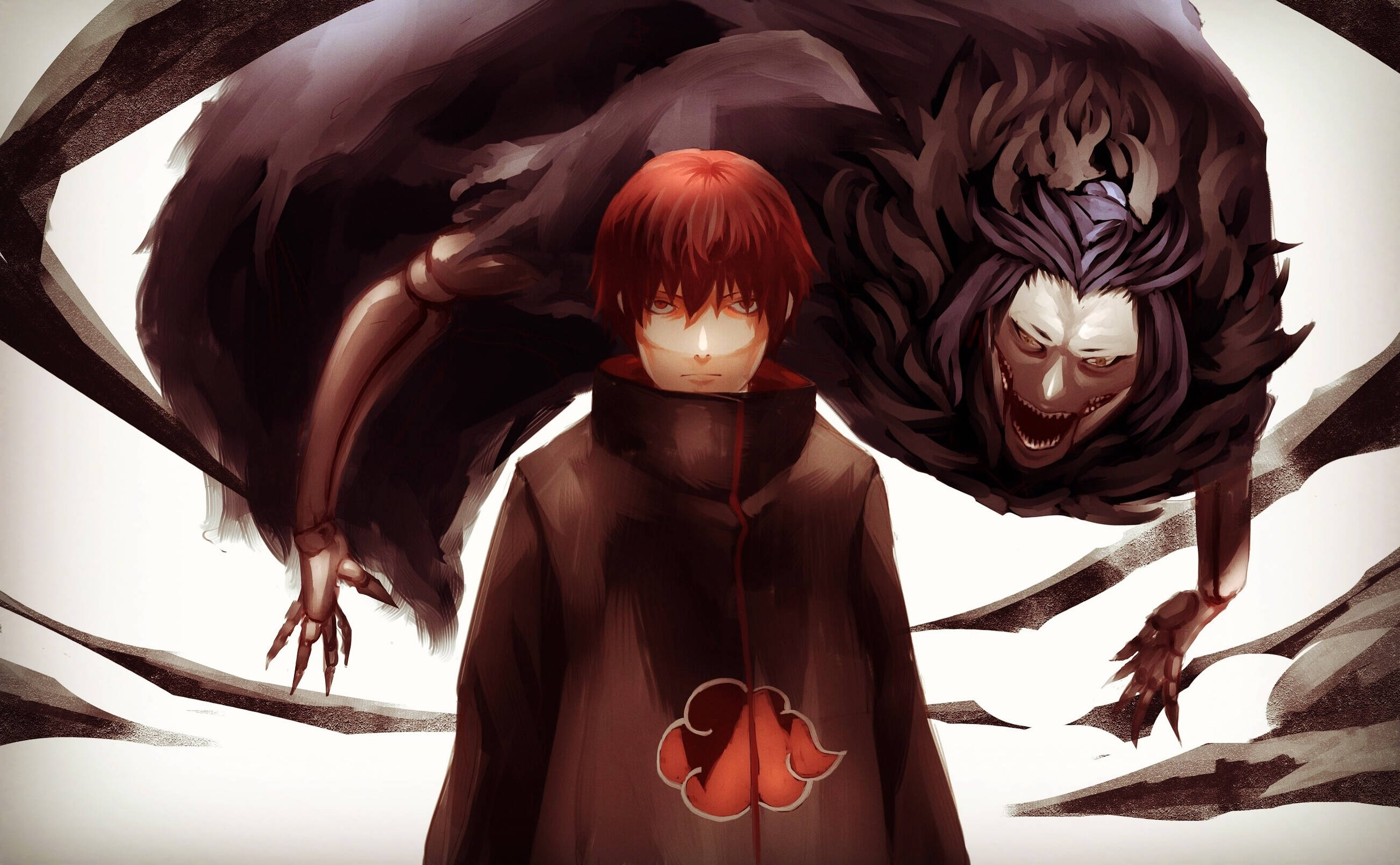 Sasori, third kaze puppet, red-haired anime boy, 2K Desktop Wallpaper
