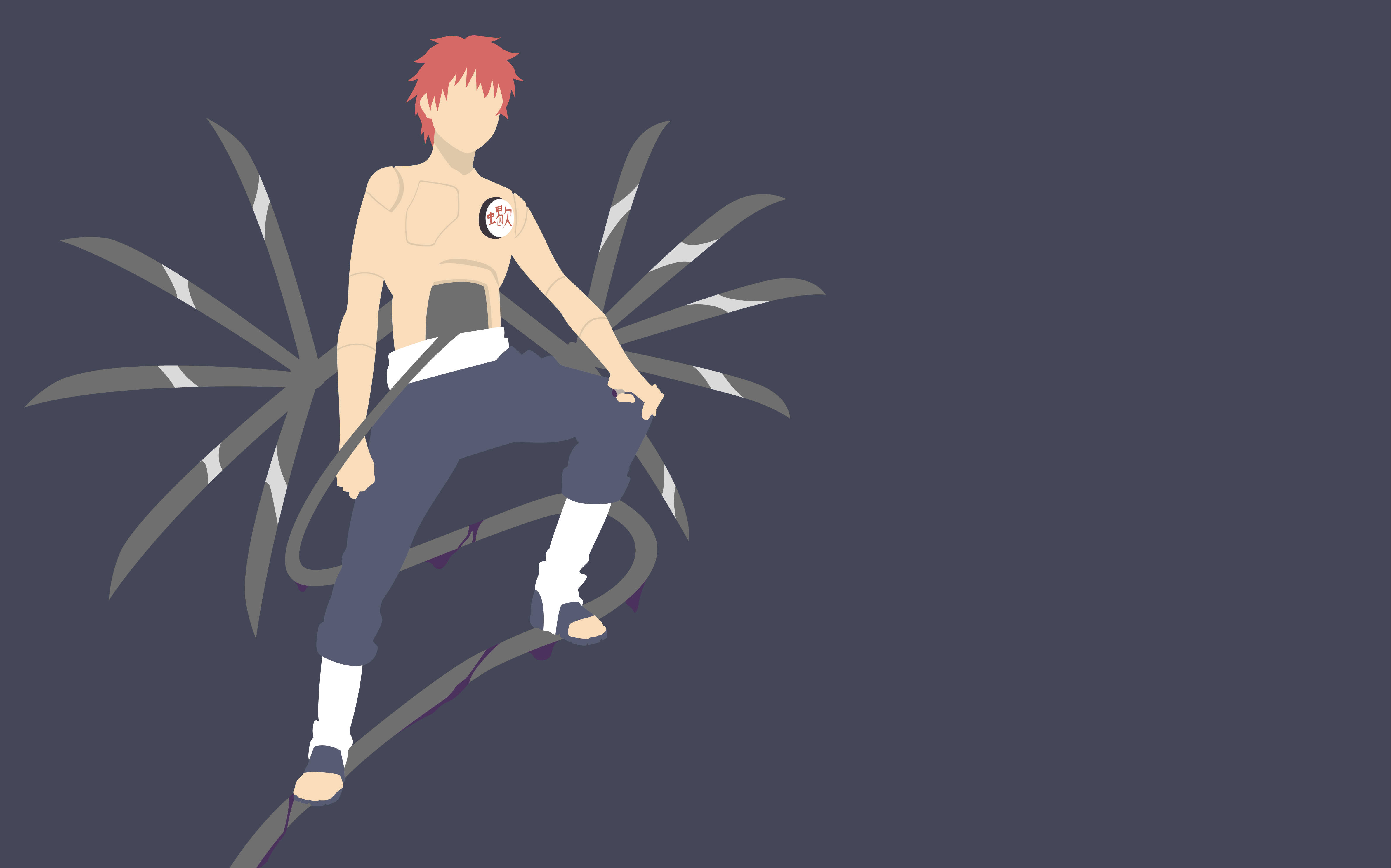 Sasori, red hair, nine tails, 4K Desktop Wallpaper