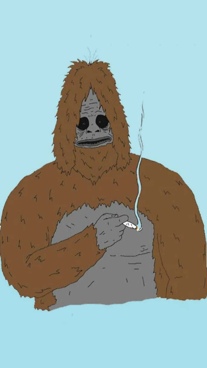 Sassy Sasquatch, brown fur, black eyes, HD Phone Wallpaper