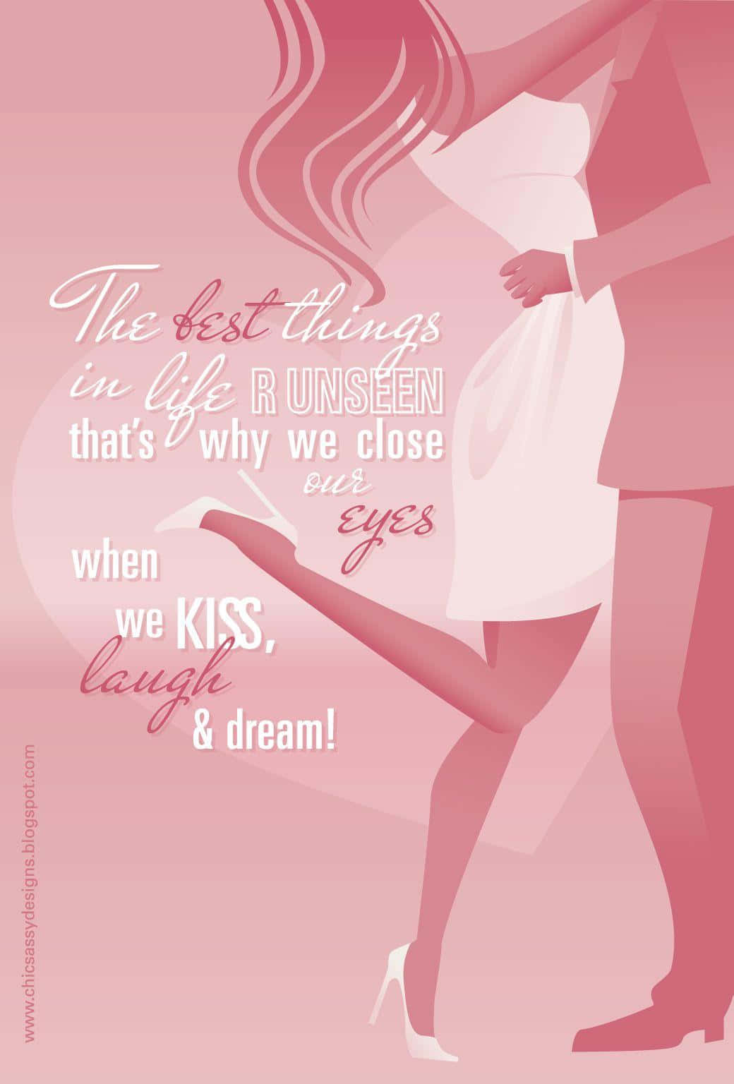 Sassy, pink-toned illustration, couple embracing, HD Phone Wallpaper