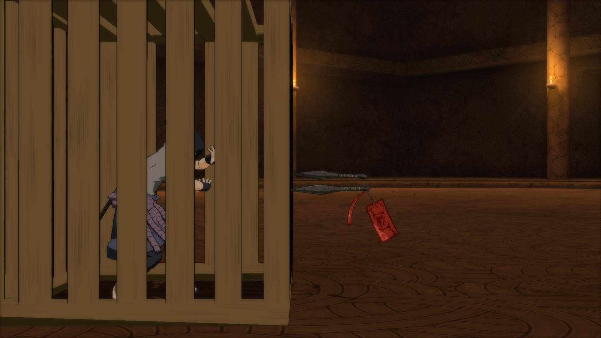 Sasuke, cage, wooden bars, Full HD Desktop Wallpaper