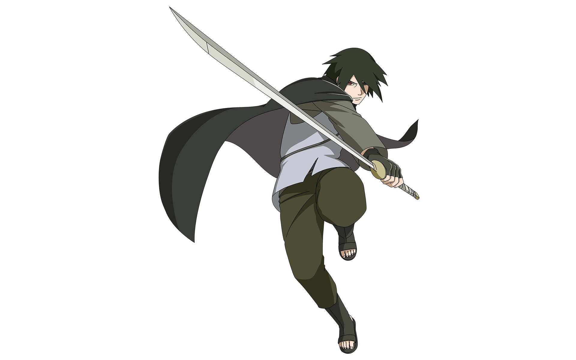 Sasuke, reverse grip, dark hair, Full HD Desktop Wallpaper