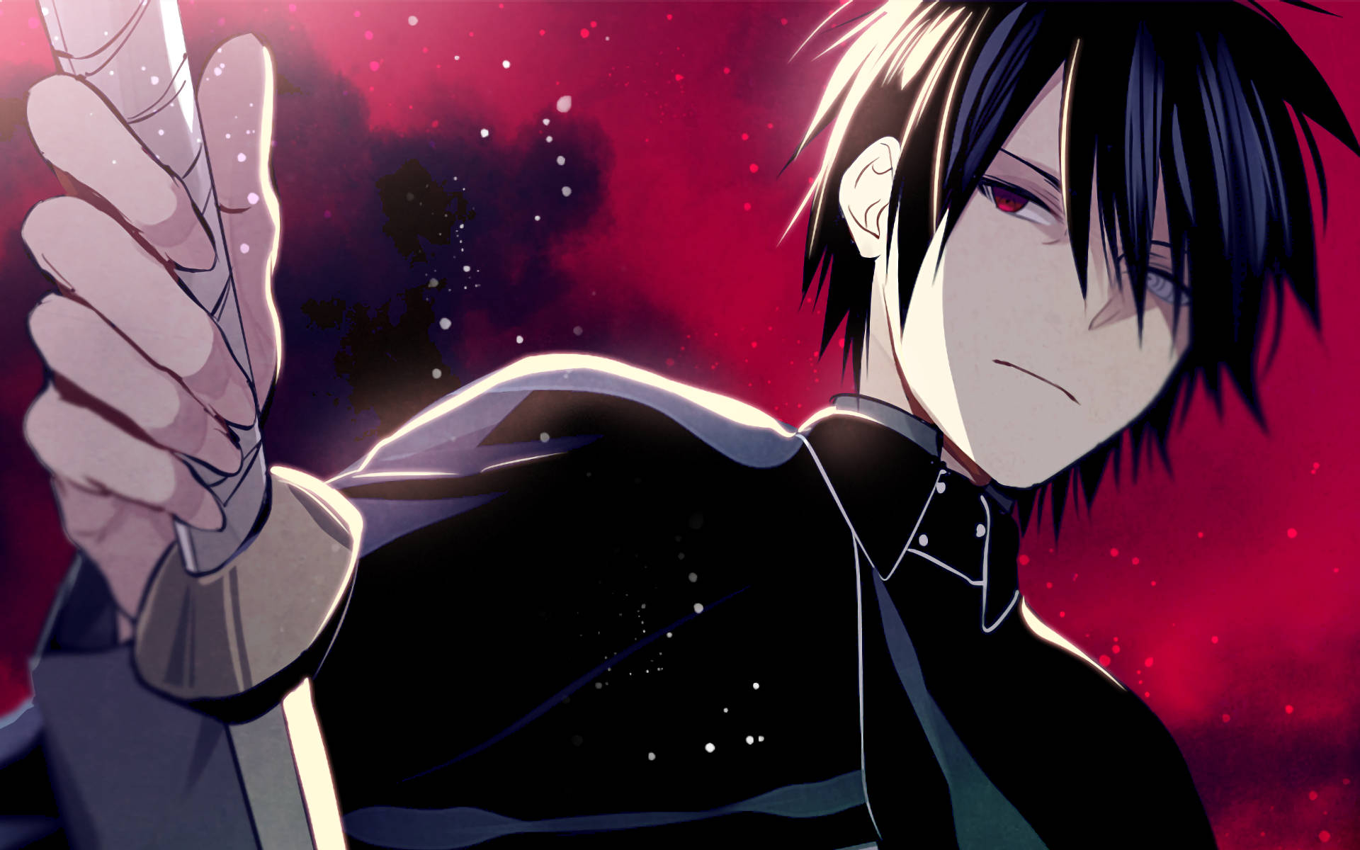Sasuke, glowing sword, red eyes, Full HD Desktop Wallpaper