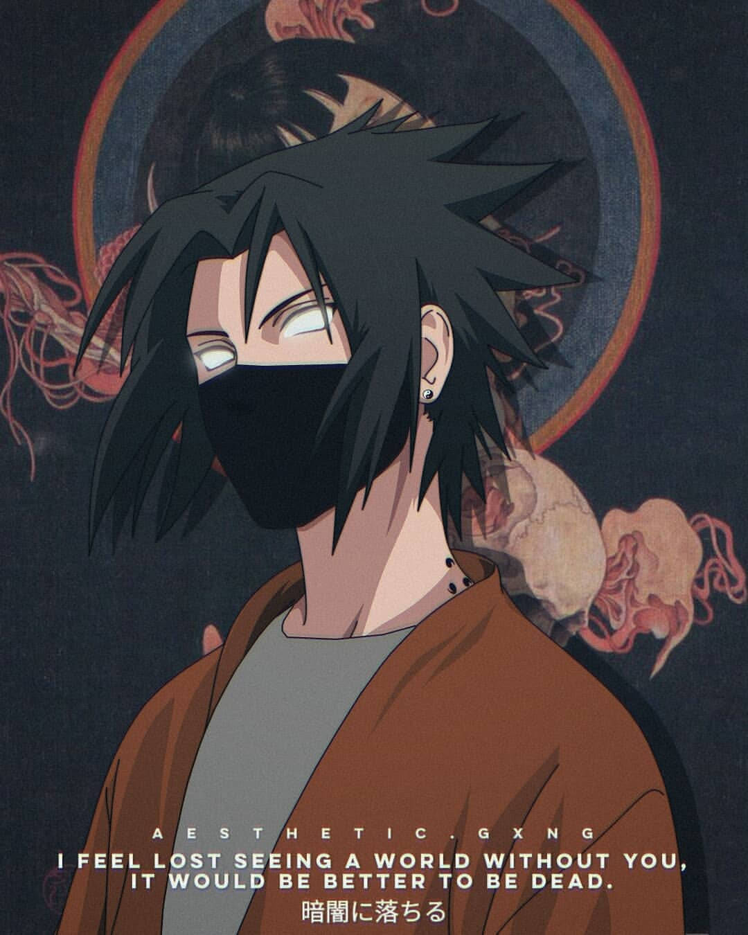Sasuke, spiky black hair, black mask, HD Phone Wallpaper