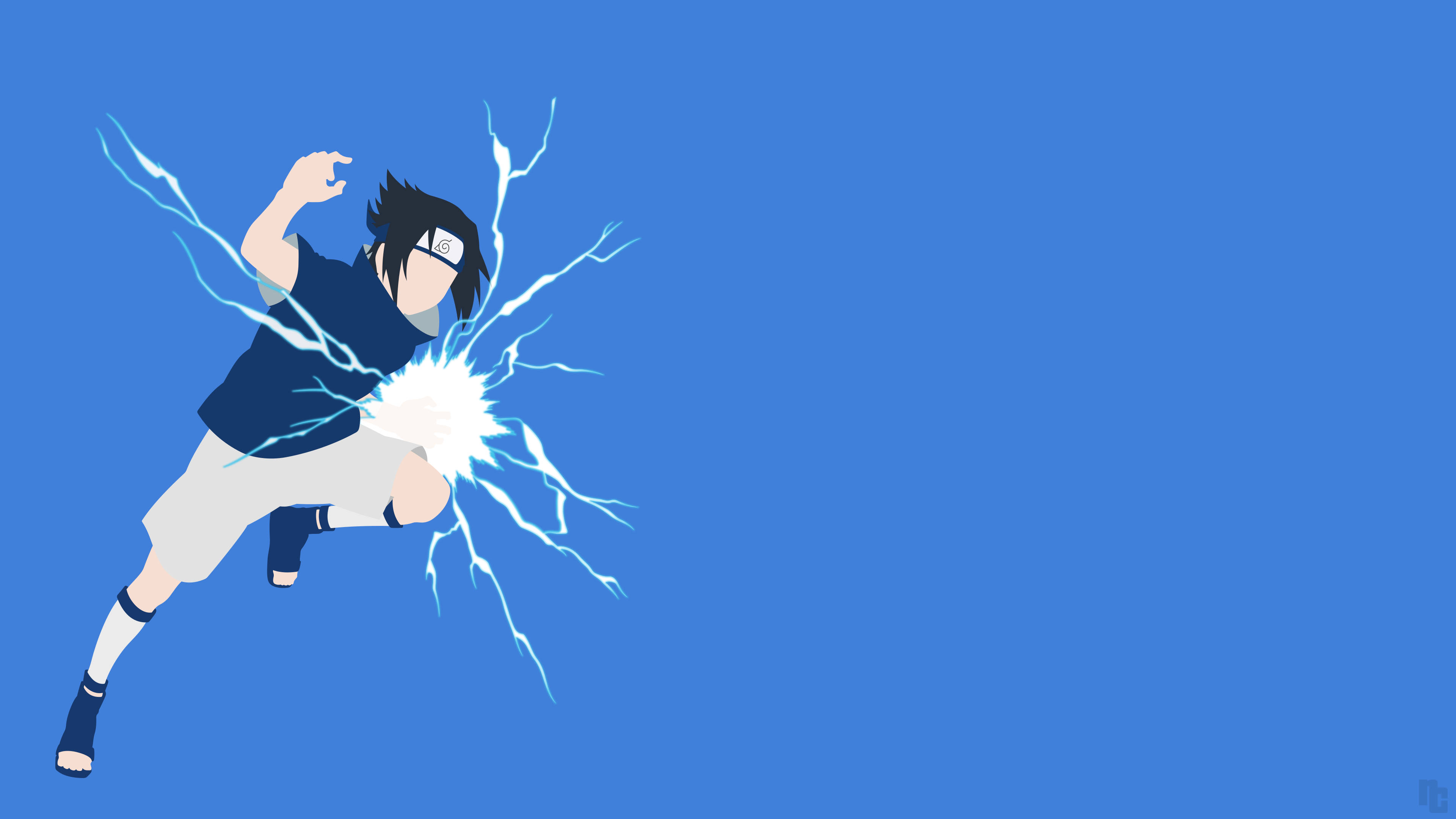 Sasuke, blue, 4K, 4K Desktop Wallpaper