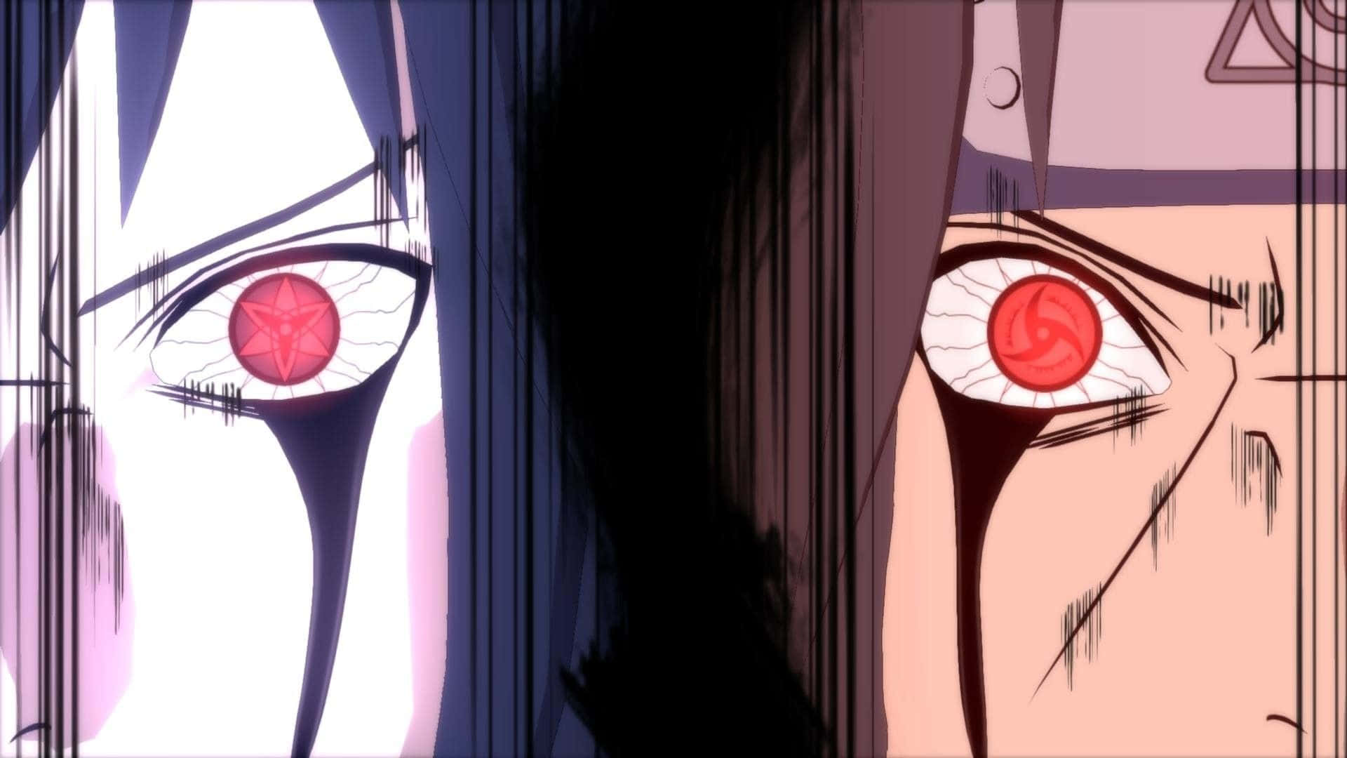 Sasuke, Itachi, glowing red eyes, Full HD Desktop Wallpaper