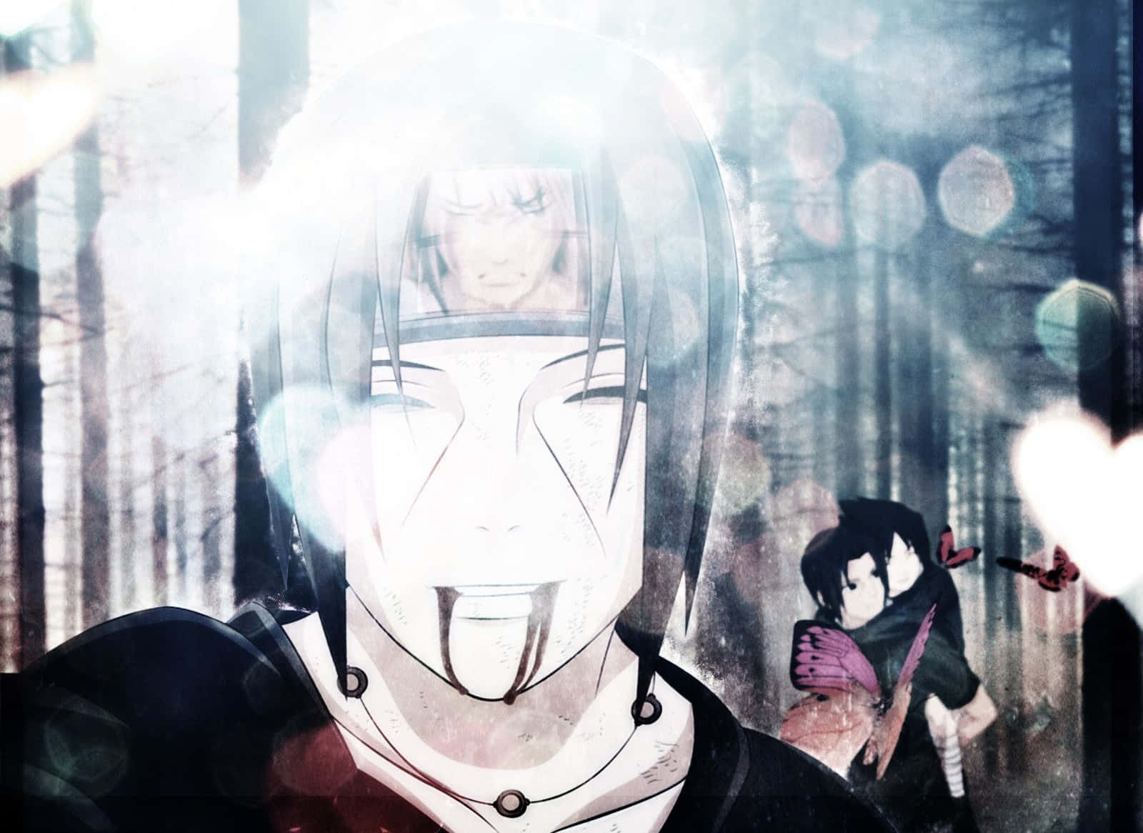Sasuke, Itachi, misty forest, HD Desktop Wallpaper