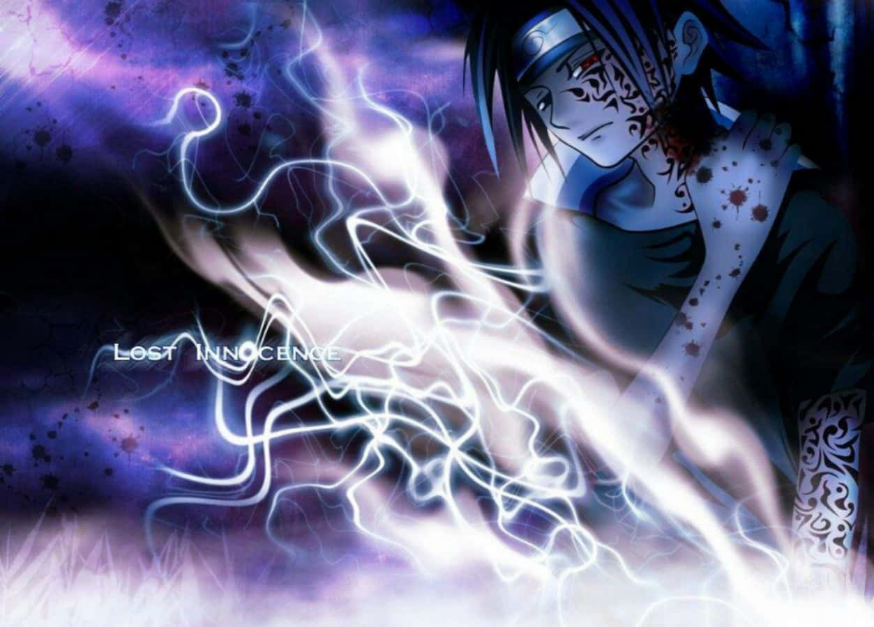 Sasuke Curse, anime character, bloodied face, SD Desktop Wallpaper