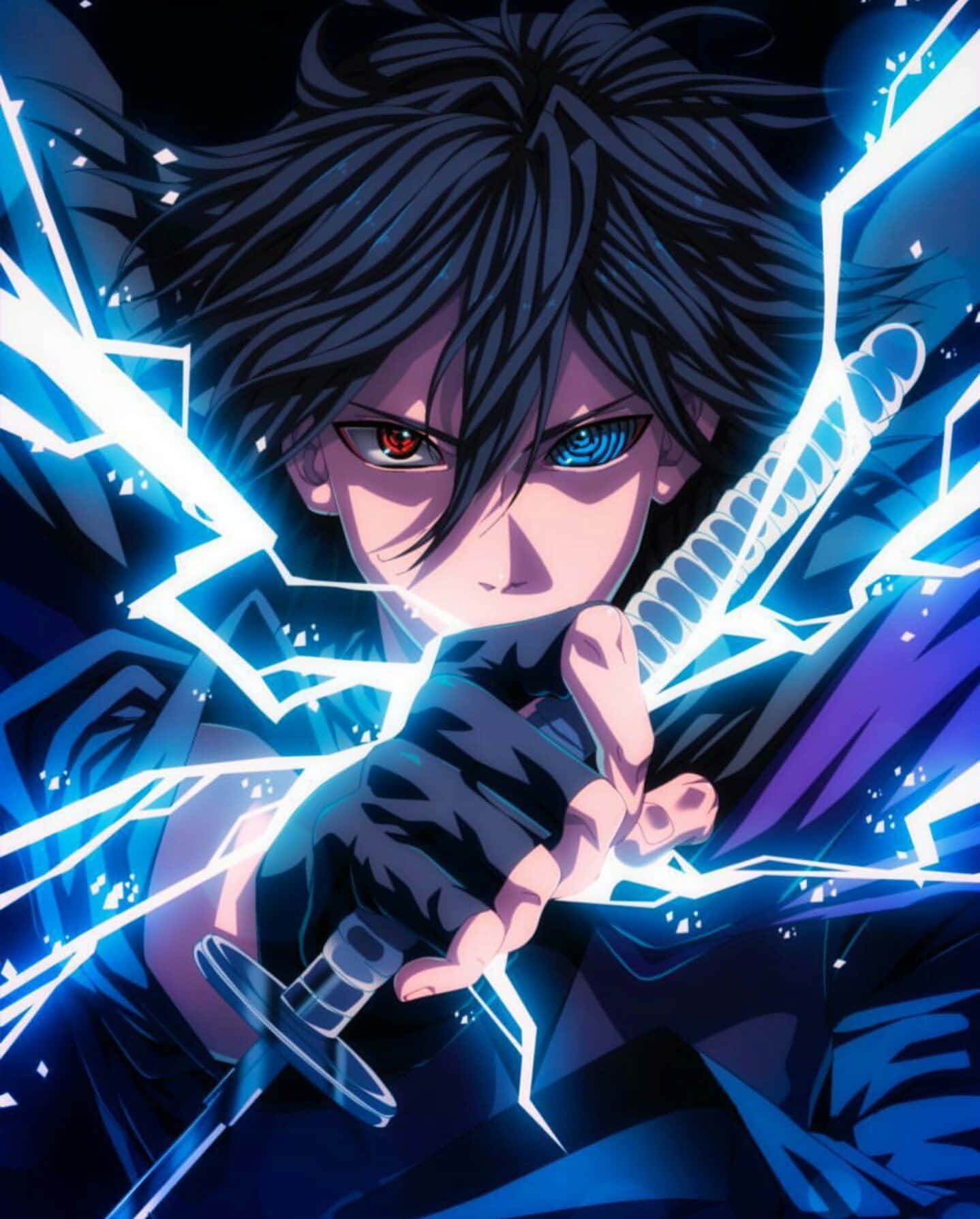 Sasuke Face, anime warrior, mismatched eyes, HD Phone Wallpaper