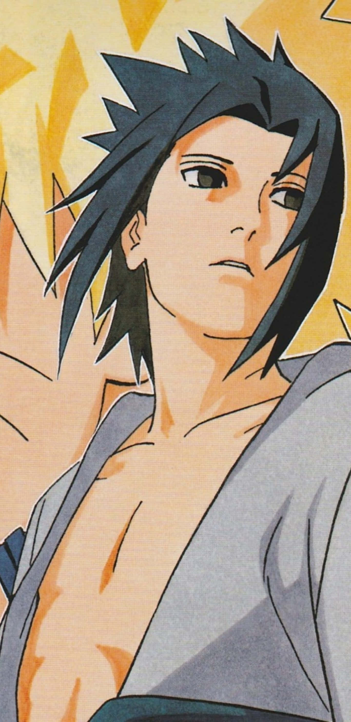 Sasuke, manga, spiky black hair, 2K Phone Wallpaper
