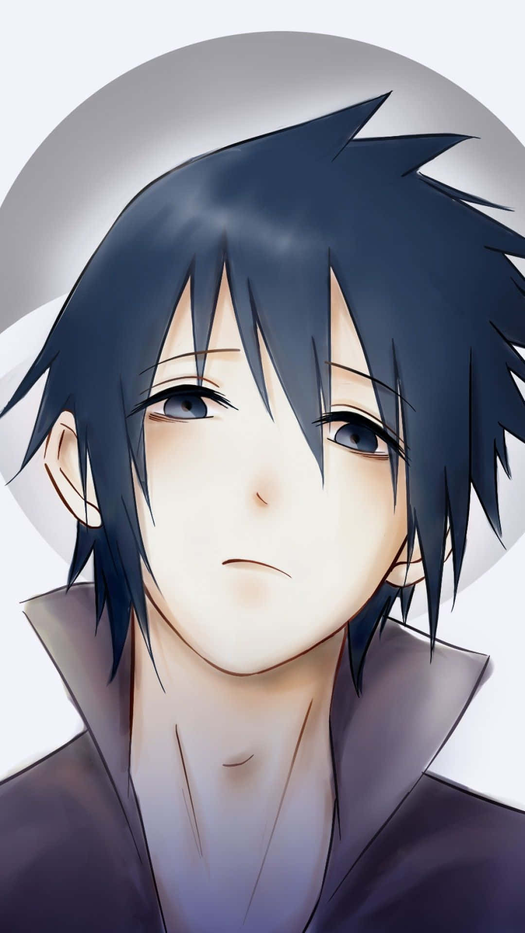 Sasuke, spiky dark hair, serious blue eyes, Full HD Phone Wallpaper