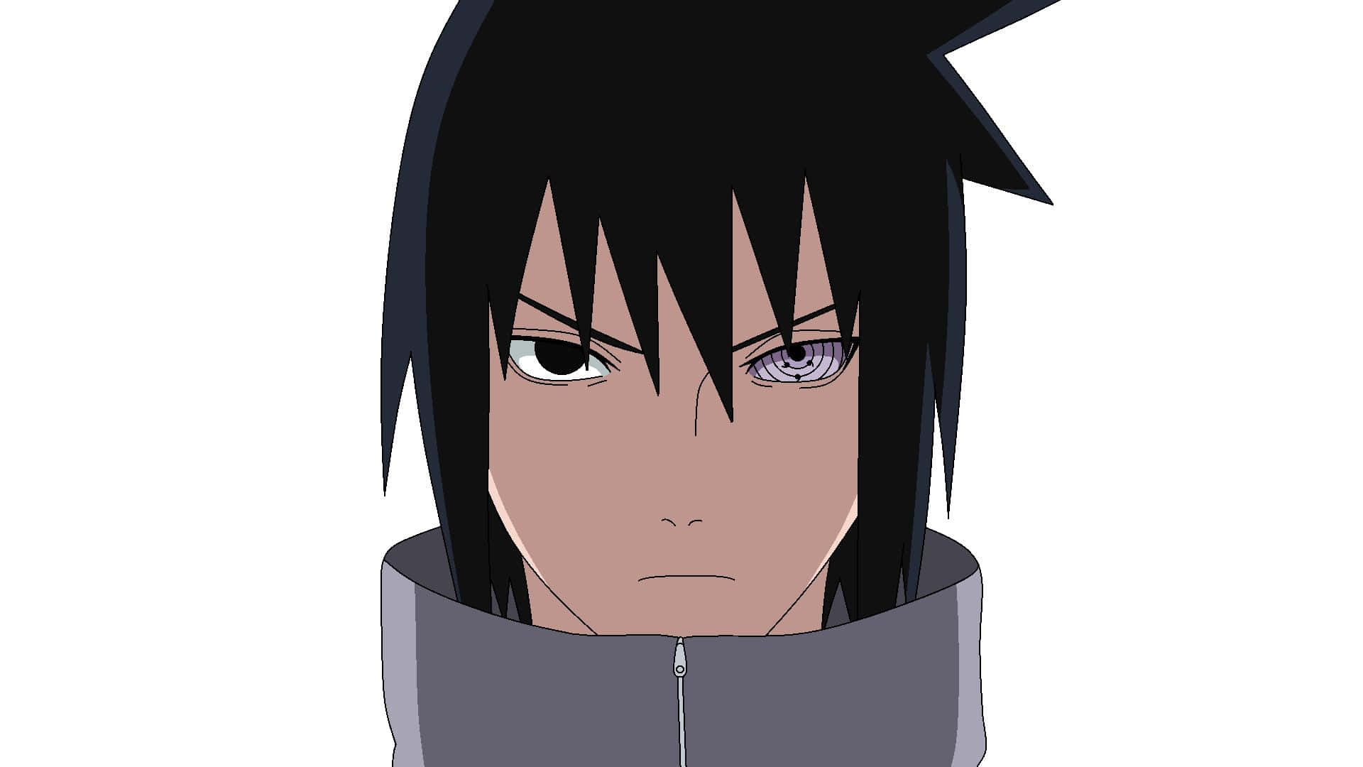 Sasuke Face, black spiky hair, purple eye, Full HD Desktop Wallpaper
