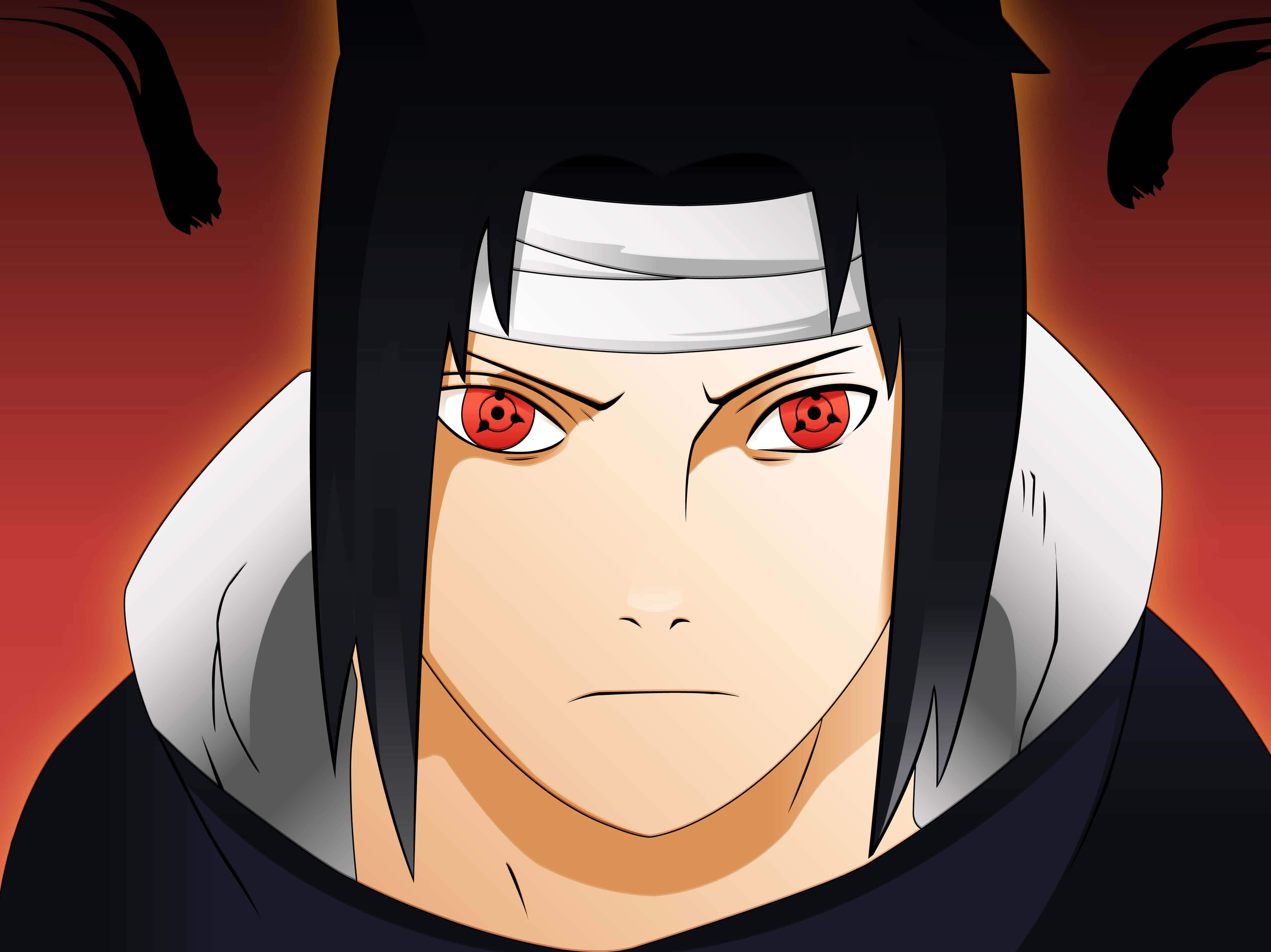 Sasuke, red eyes, black hair, 4K Desktop Wallpaper