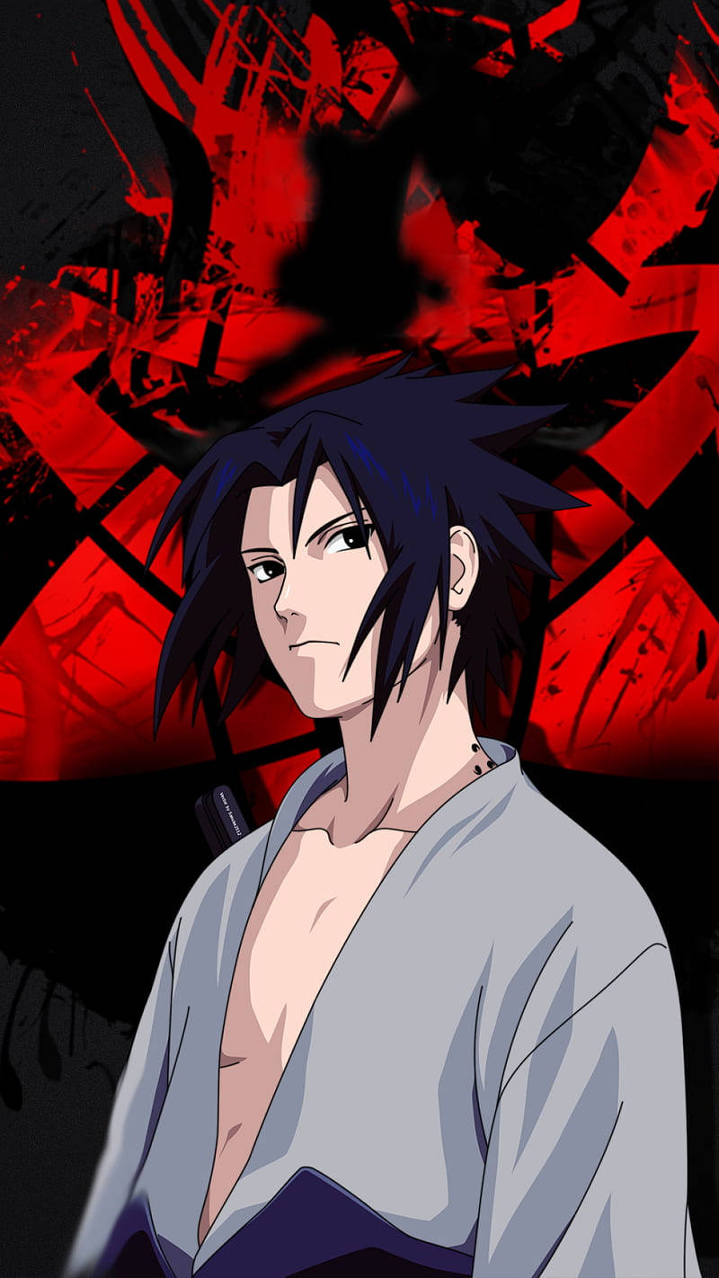 Anime Sasuke Pfp HD, spiky black hair, serious expression, HD Phone Wallpaper
