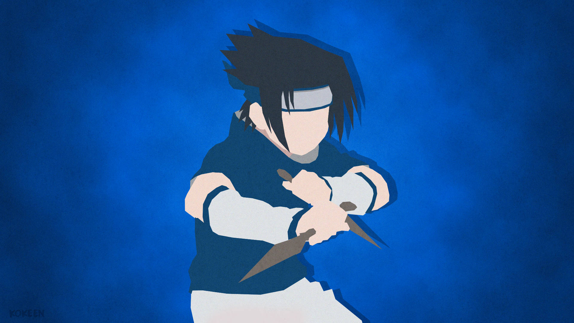 Sasuke Pfp, black spiky hair, white headband, Full HD Desktop Wallpaper