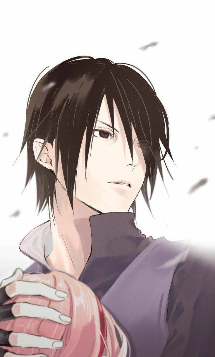 Sasuke Pfp, dark hair, intense gaze, SD Phone Wallpaper