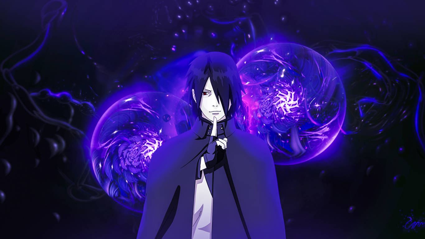 Sasuke Pfp, dark hair, cloak, HD Desktop Wallpaper