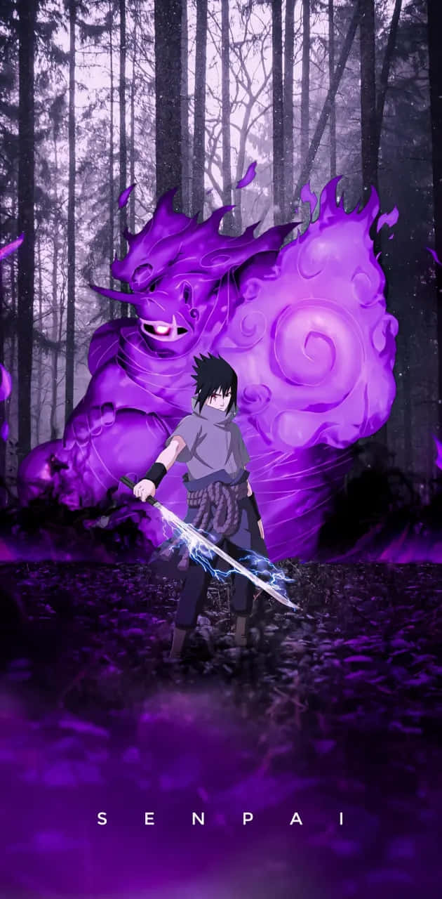 Sasuke, Susanoo, glowing sword, HD Phone Wallpaper
