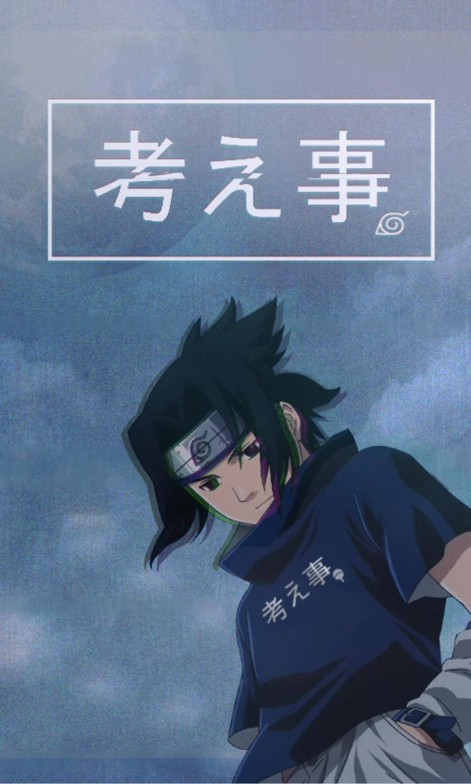 Sasuke Uchiha, dark blue shirt, cloudy sky, HD Phone Wallpaper