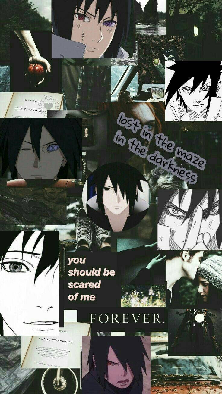 Sasuke Uchiha, emo, collage, HD Phone Wallpaper