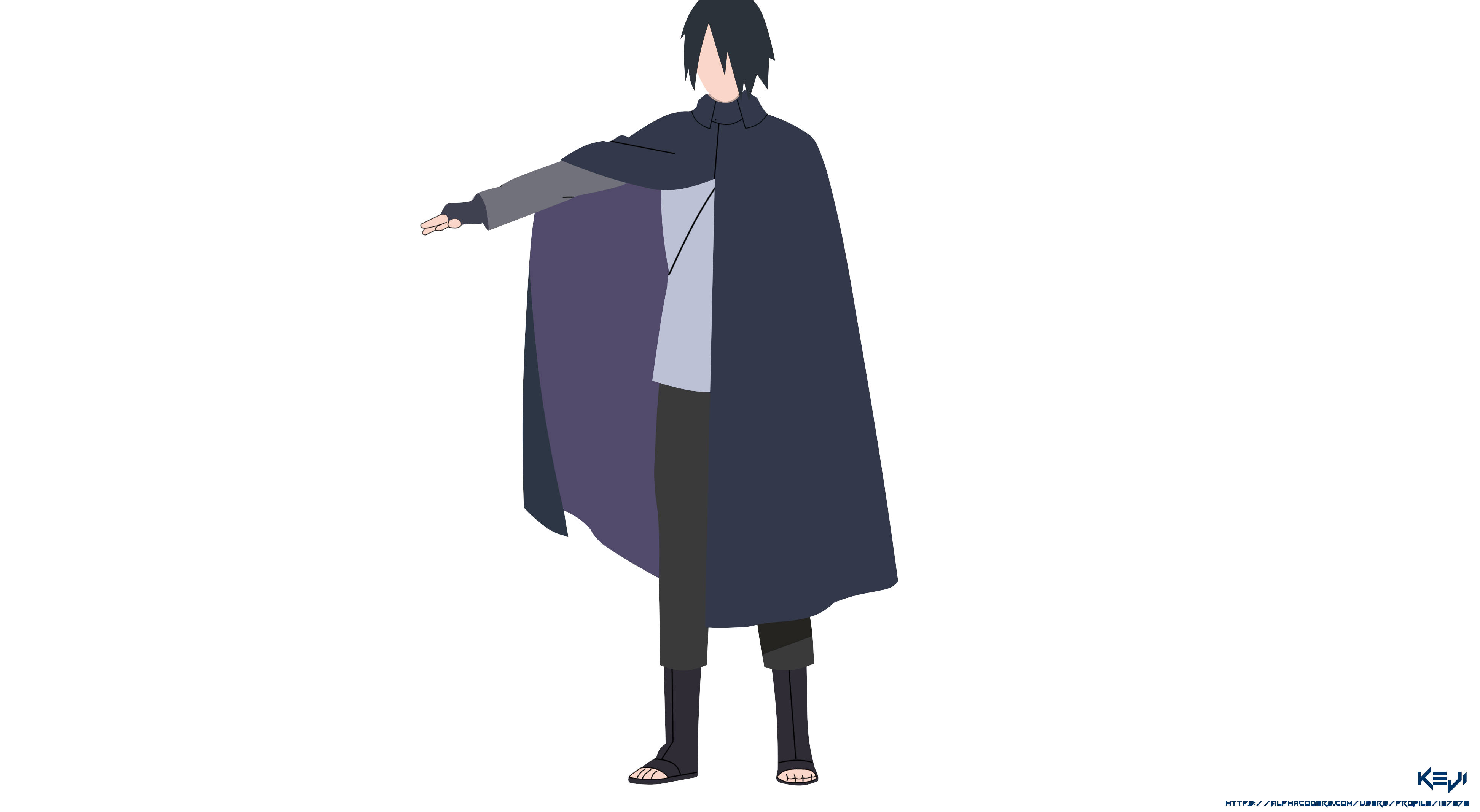 Sasuke Uchiha, 4K, vector art, 4K Desktop Wallpaper