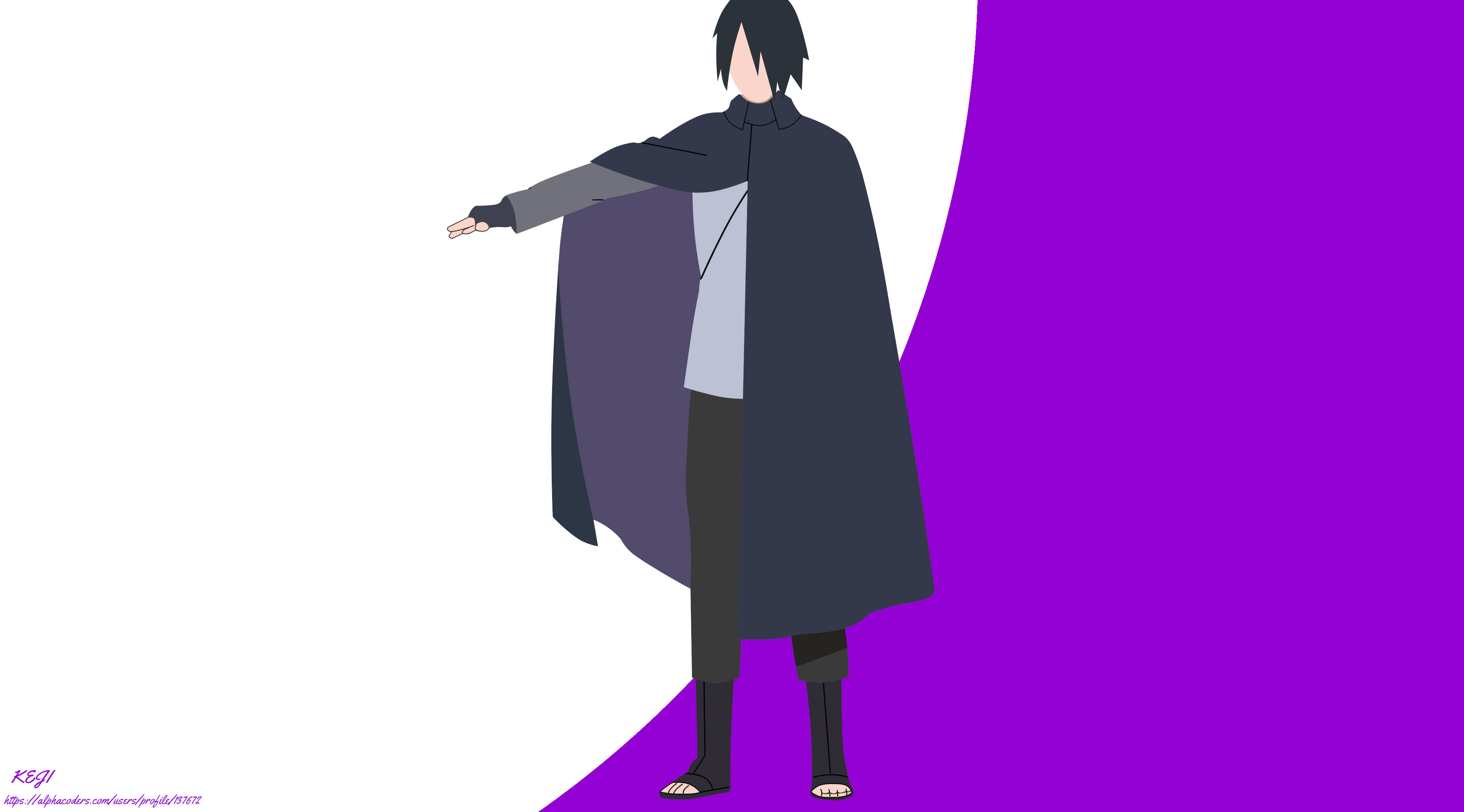 Sasuke Uchiha, 4K, vector art, 2K Desktop Wallpaper