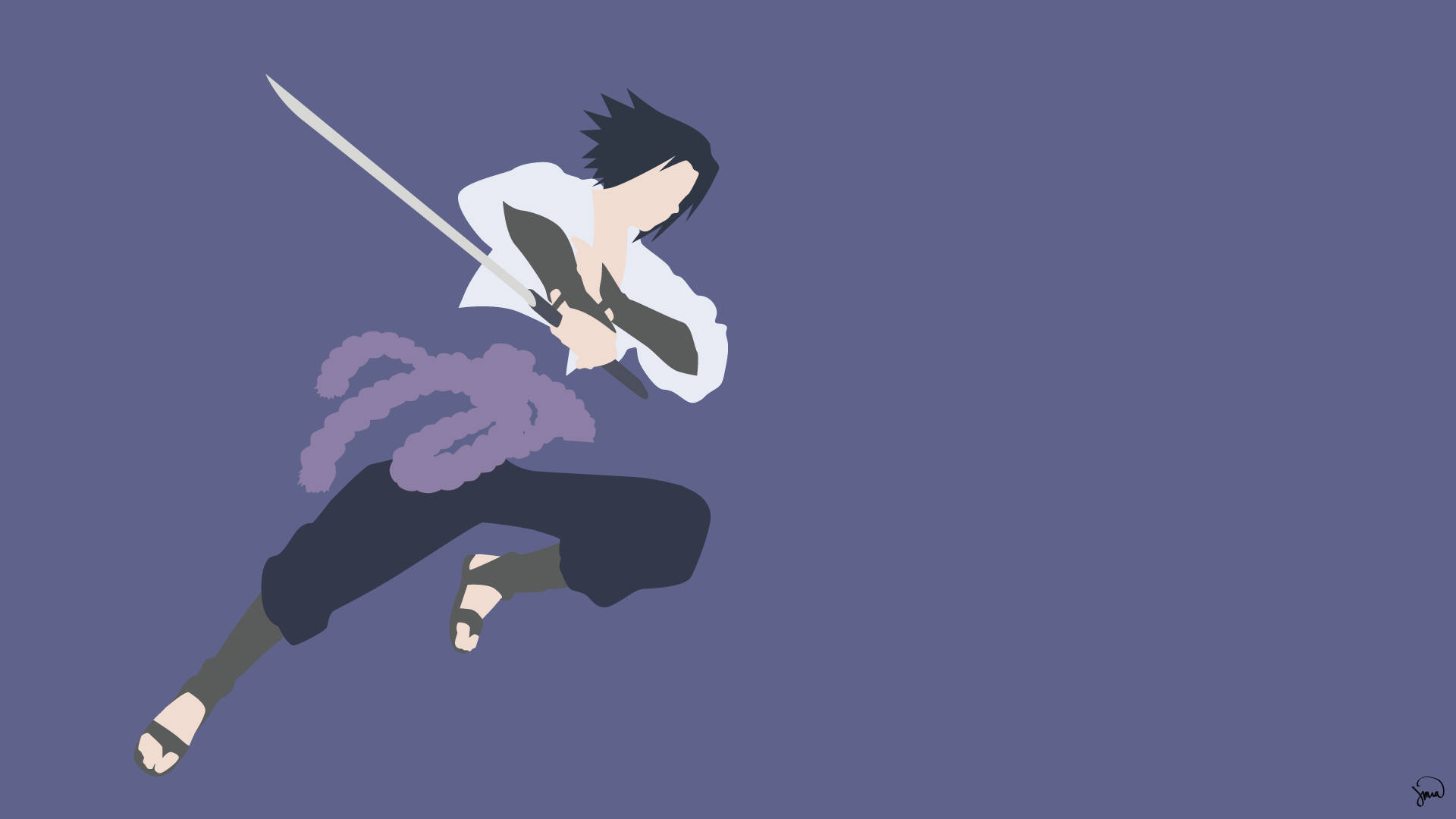 Sasuke Uchiha, 4K, vector art, Full HD Desktop Wallpaper