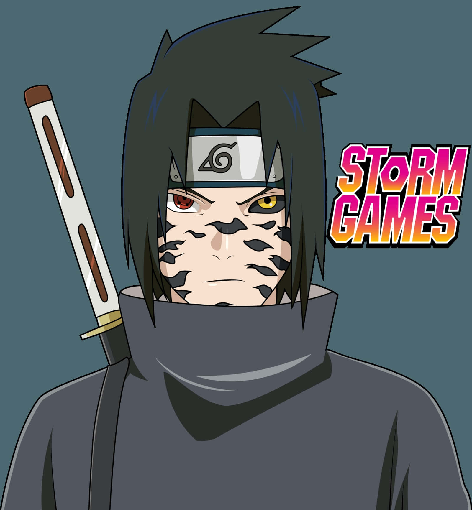 Sasuke Uchiha, Cursed Mark, heterochromatic eyes, HD Phone Wallpaper
