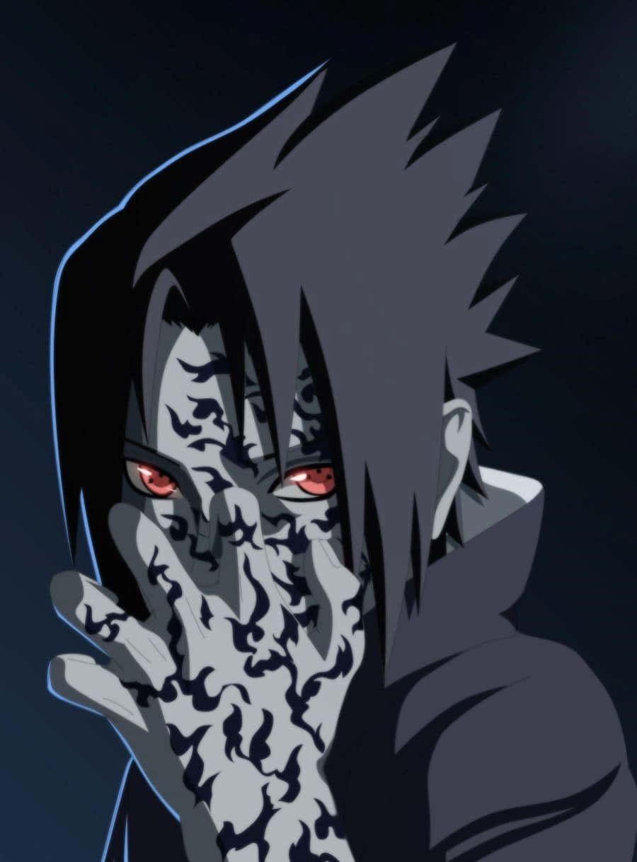 Sasuke Uchiha, Cursed Mark, spiky black hair, SD Phone Wallpaper