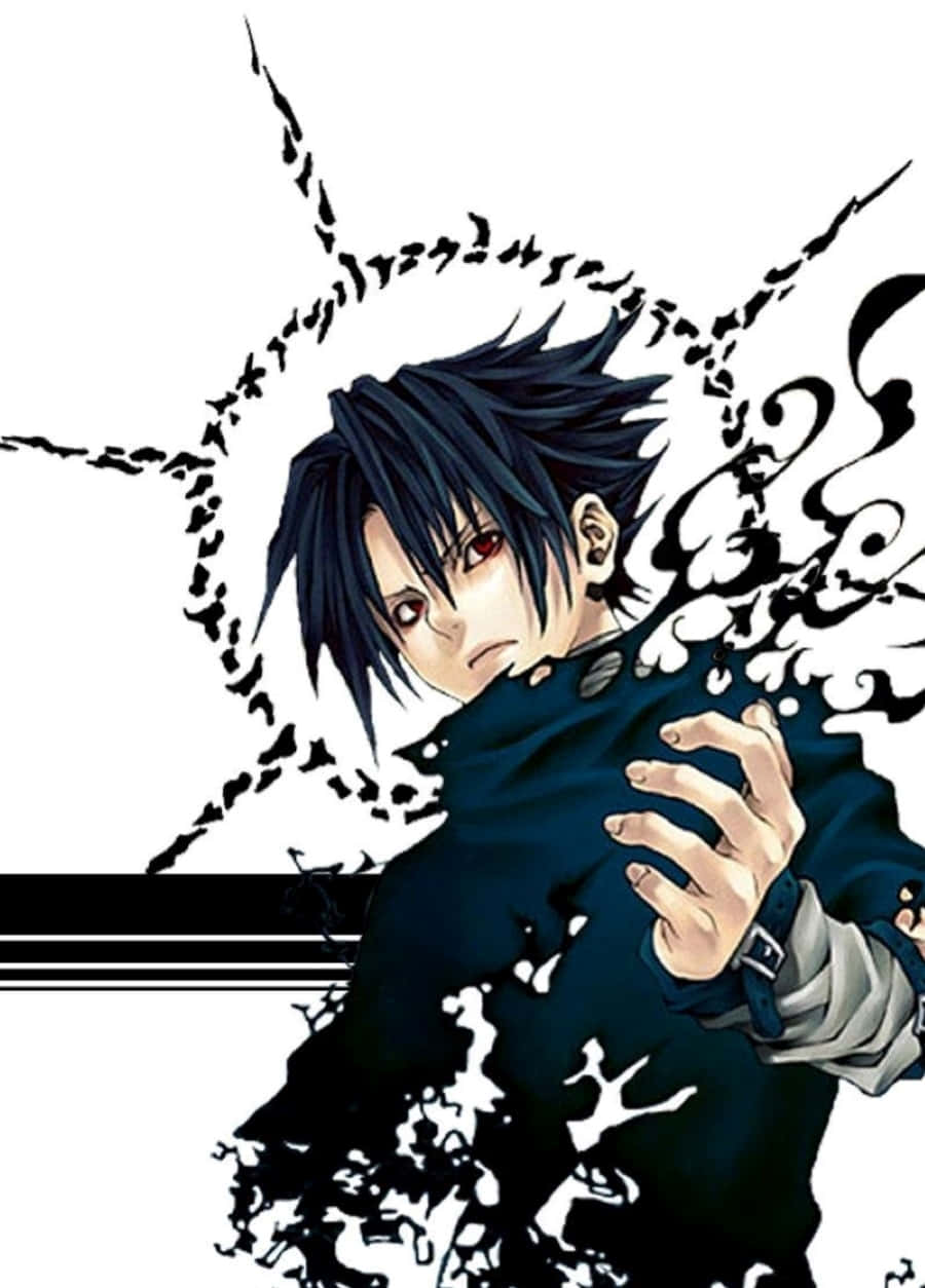 Sasuke Uchiha, Cursed Mark, black ink-like energy, SD Phone Wallpaper