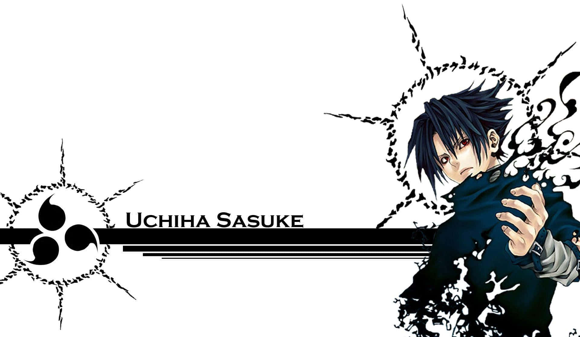Sasuke Uchiha, Cursed Mark, black chakra swirls, Full HD Desktop Wallpaper