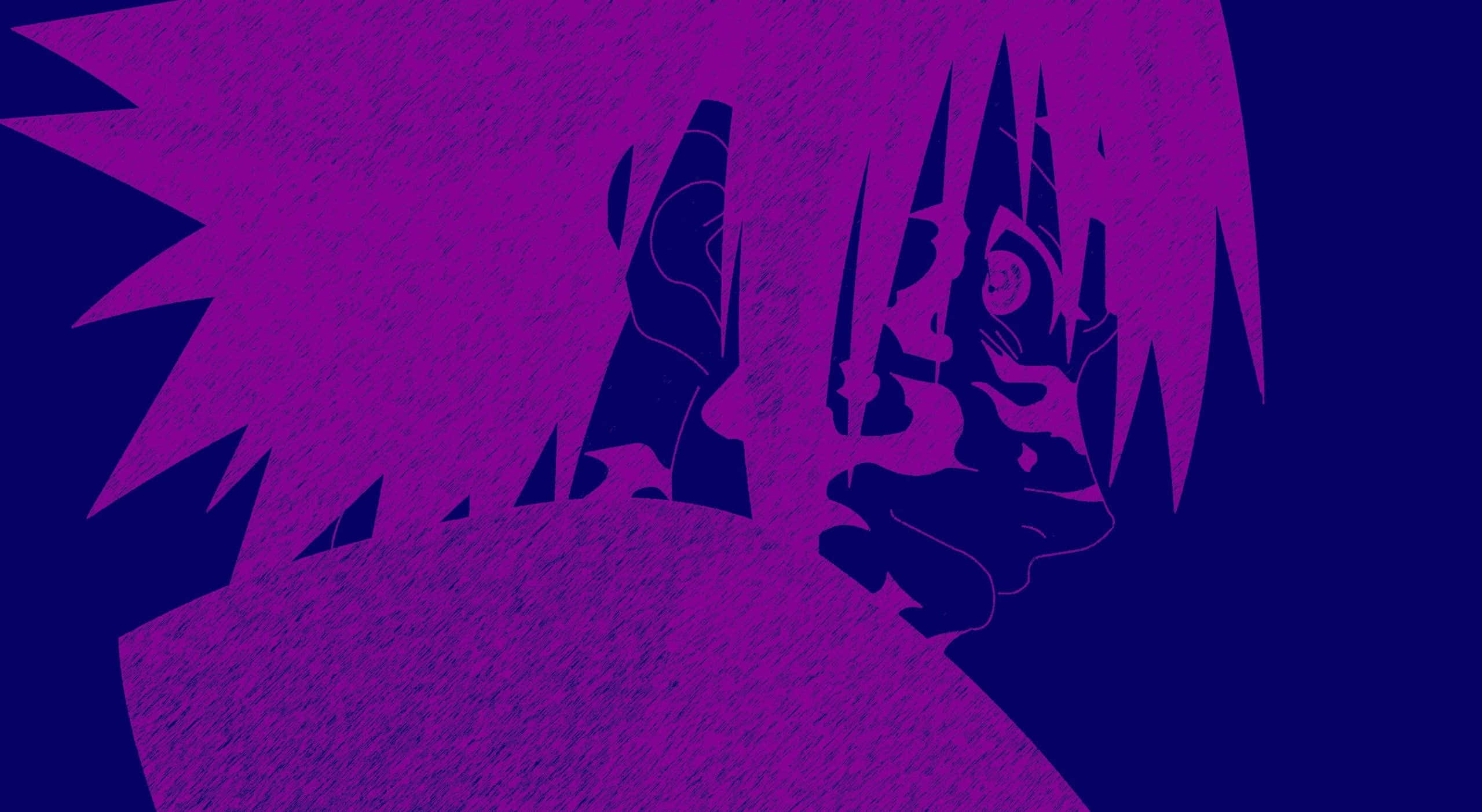 Sasuke Uchiha, Cursed Mark, vibrant purple, Full HD Desktop Wallpaper