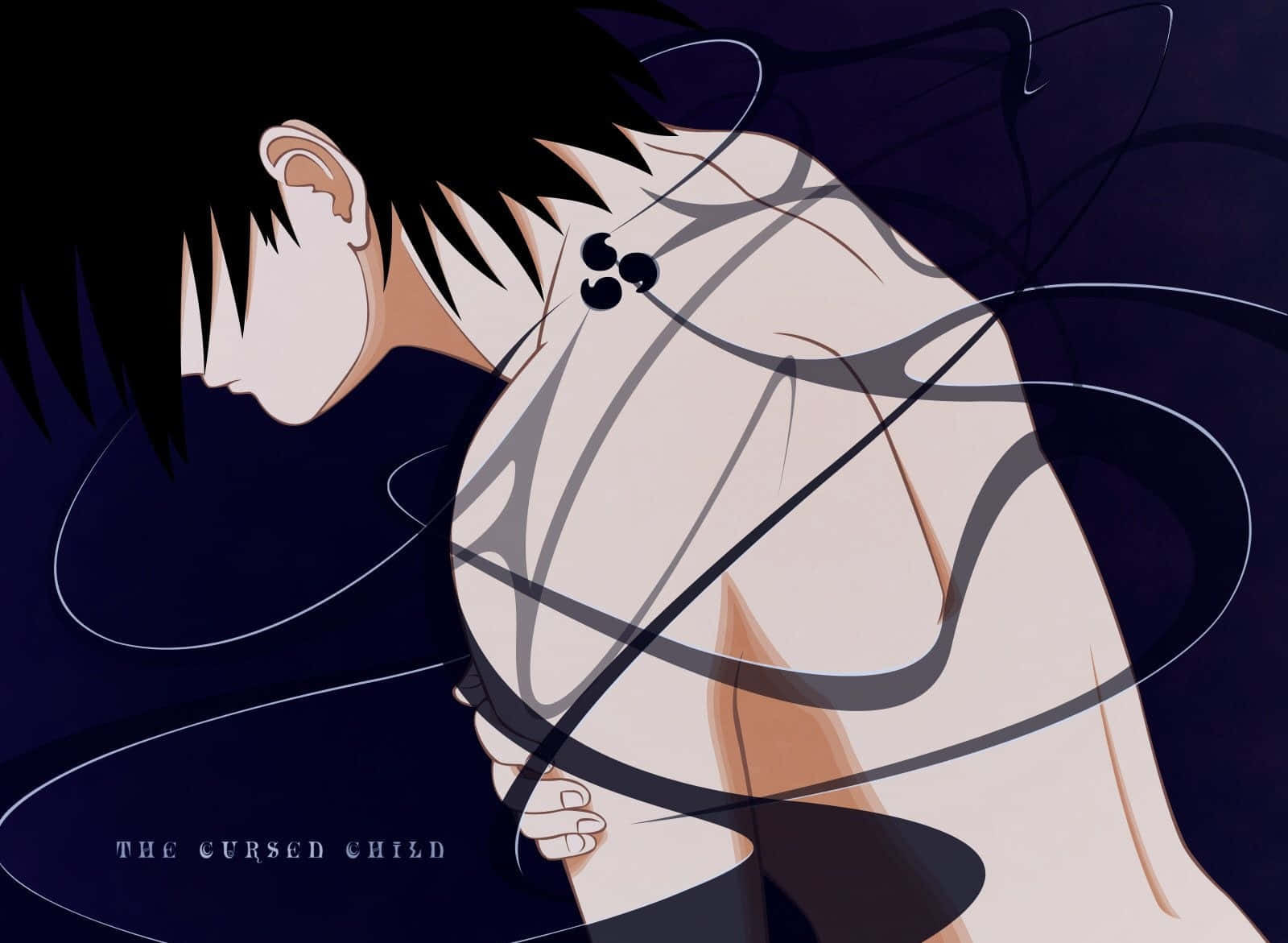 Sasuke Uchiha, Cursed Mark, black hair, HD Desktop Wallpaper