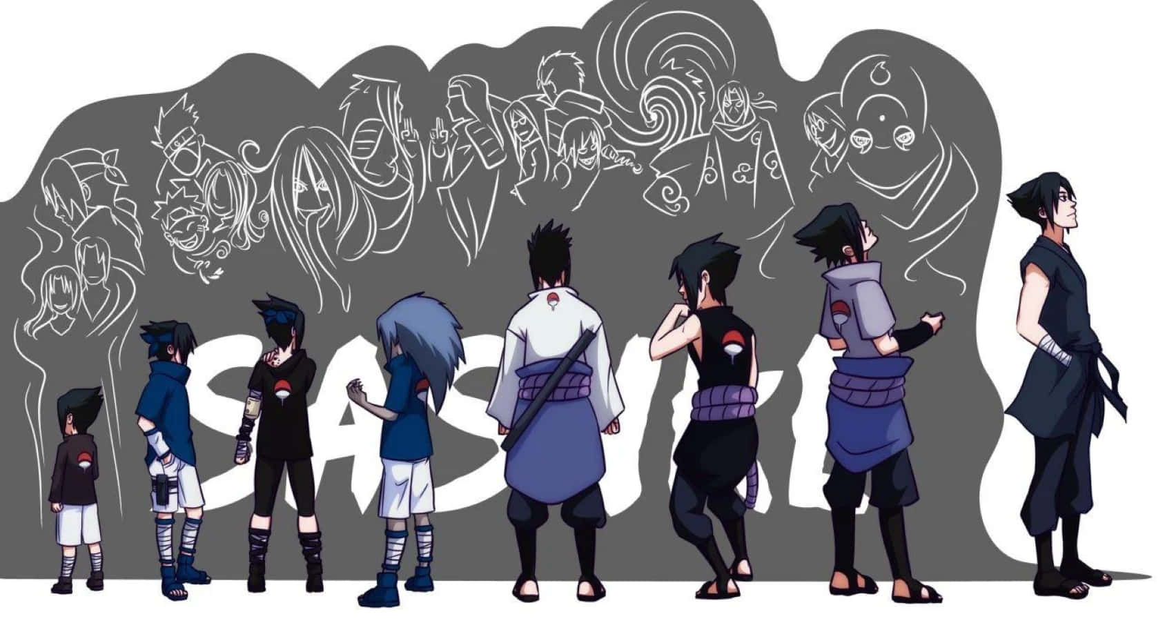 Sasuke Uchiha, cursed mark, anime outfits, HD Desktop Wallpaper