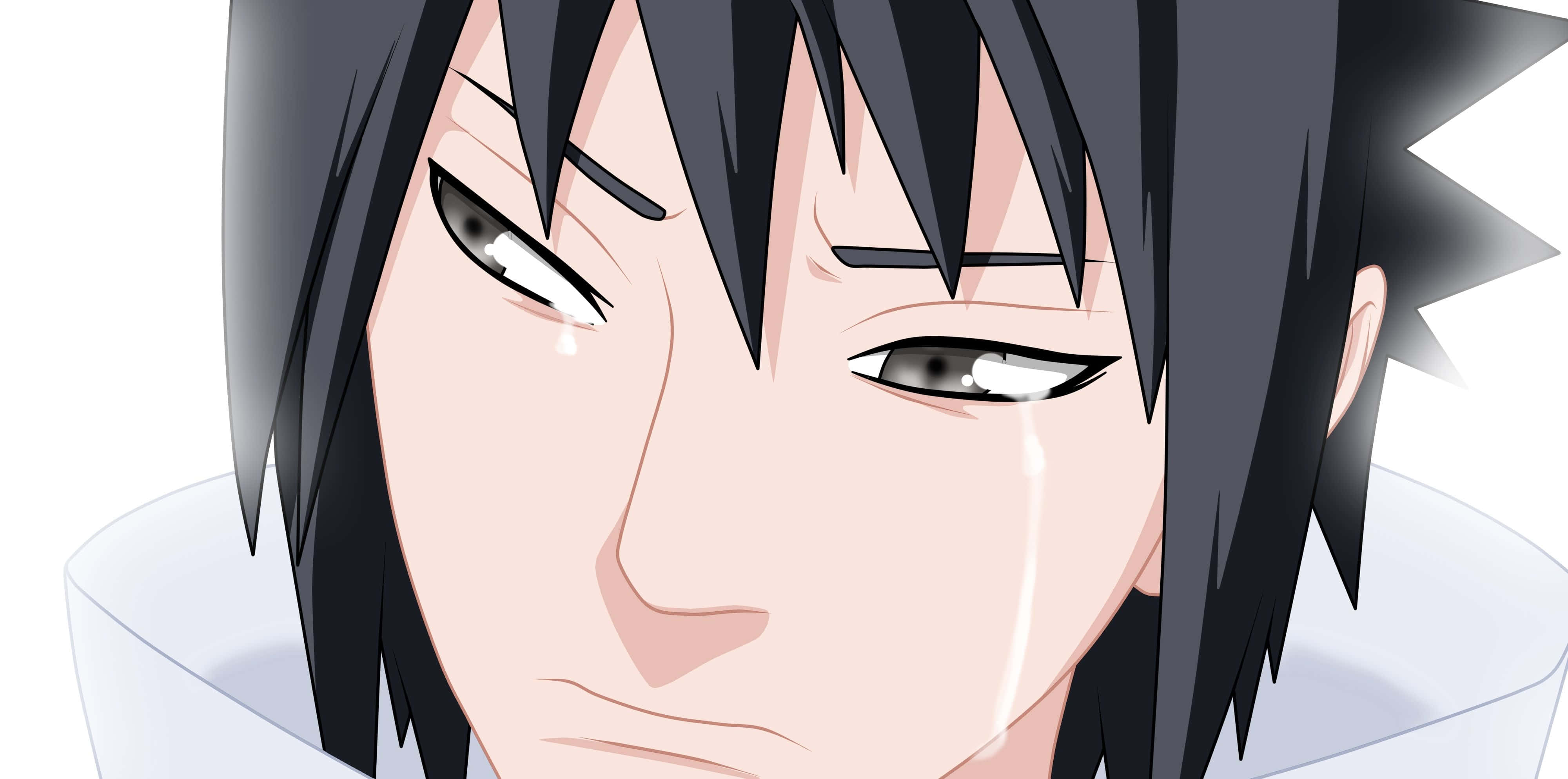 Sasuke Uchiha, black spiky hair, tear streaks, 4K Desktop Wallpaper