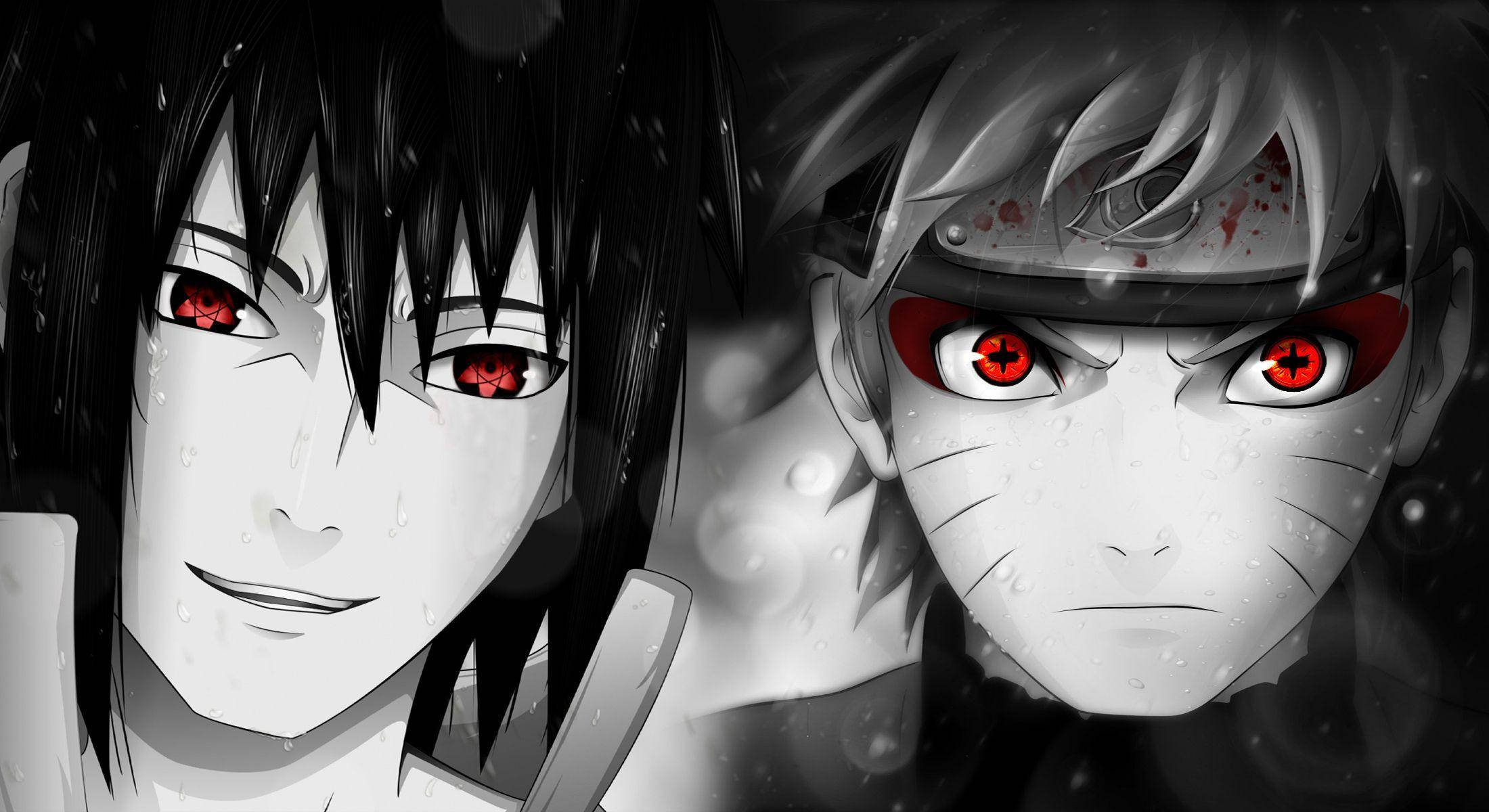 Sasuke, Naruto, red eyes, Full HD Desktop Wallpaper