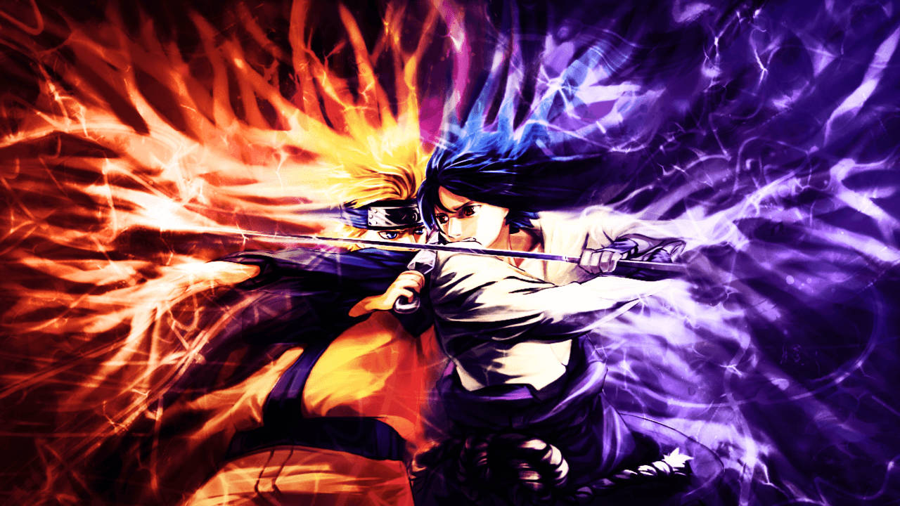 Sasuke, Naruto, lightning, HD Desktop Wallpaper